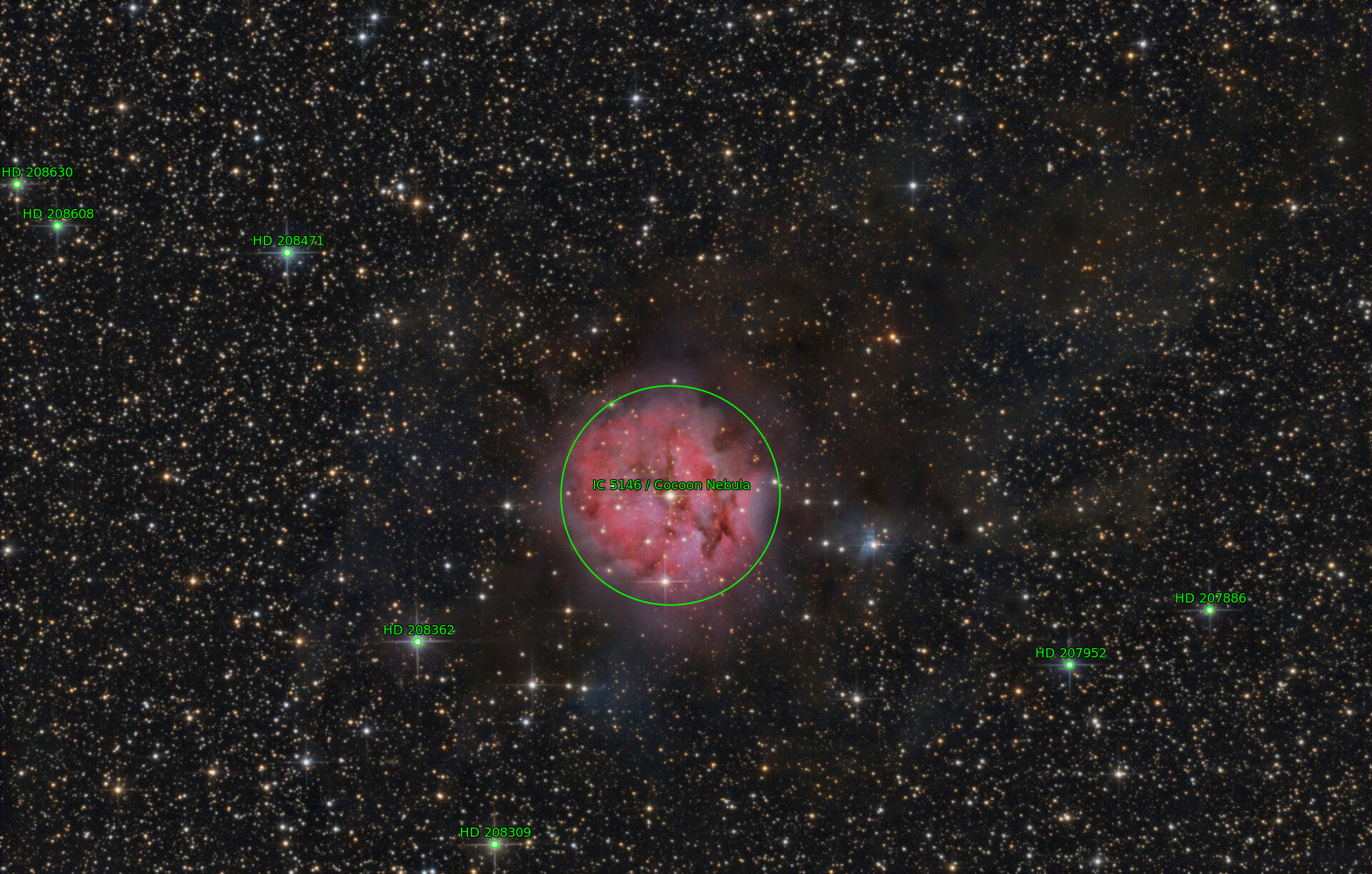 Sternkarten-Overlay (Astrometry.net)