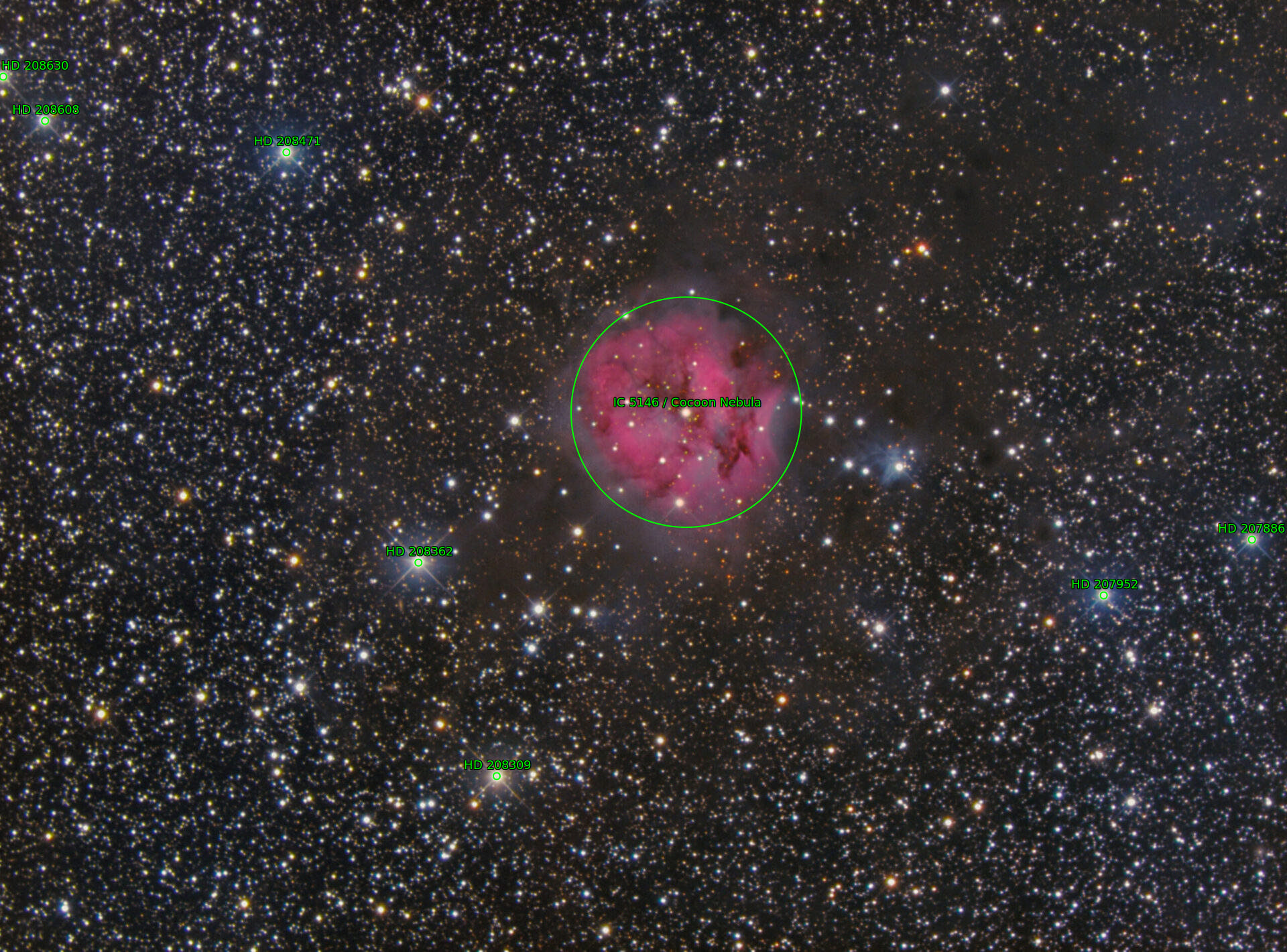 Sternkarten-Overlay (Astrometry.net)