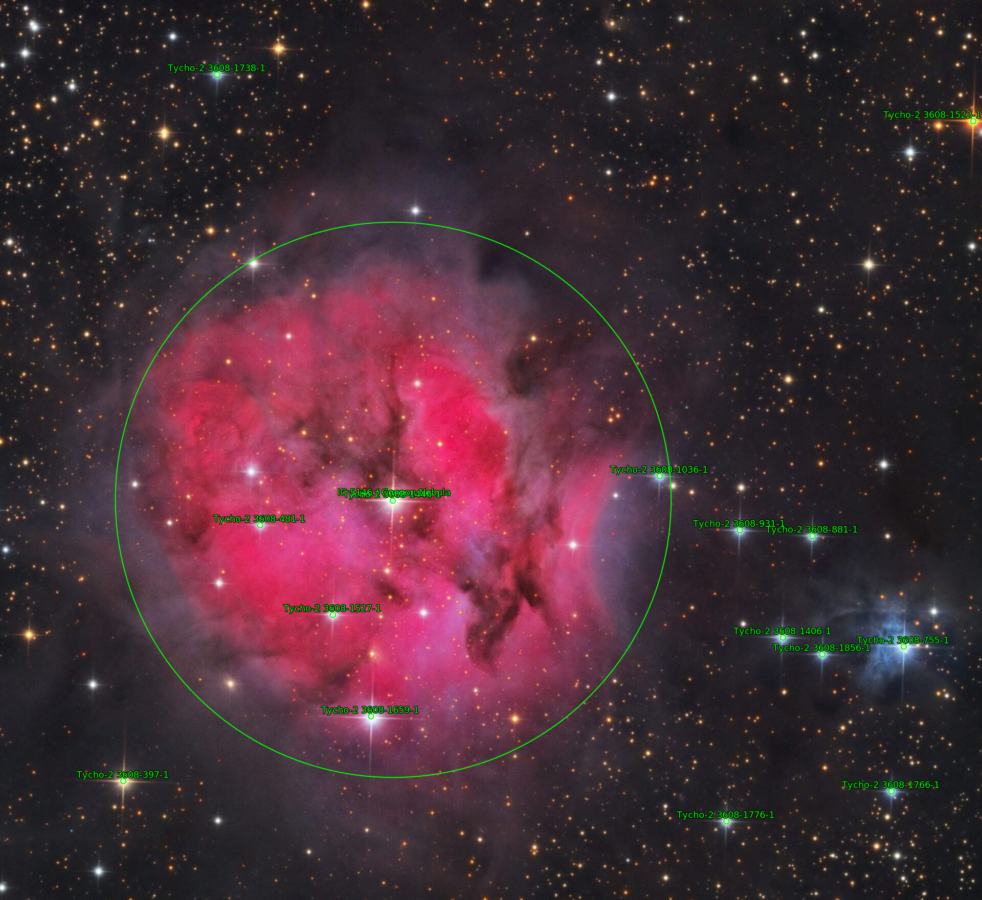 Sternkarten-Overlay (Astrometry.net)