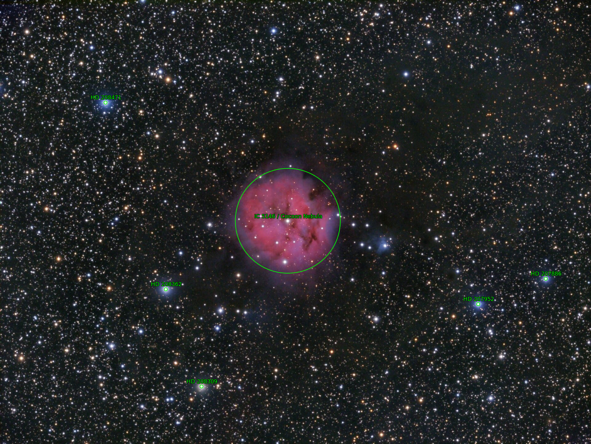 Sternkarten-Overlay (Astrometry.net)