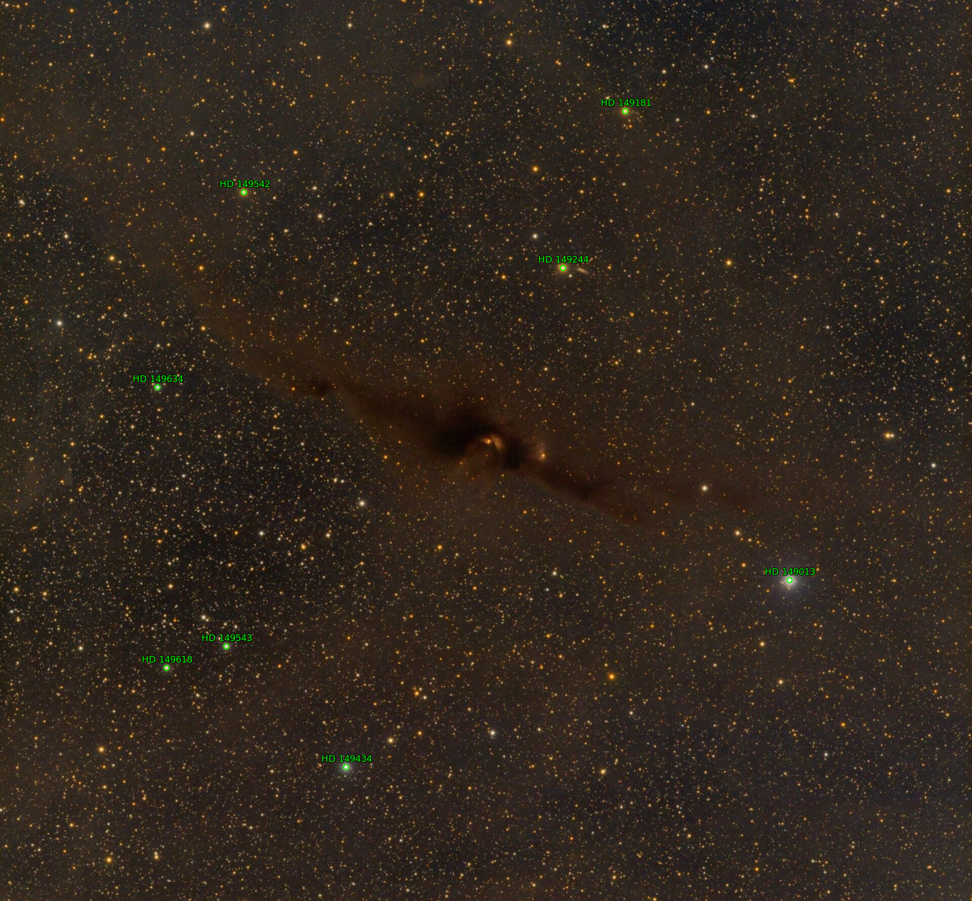 Sternkarten-Overlay (Astrometry.net)