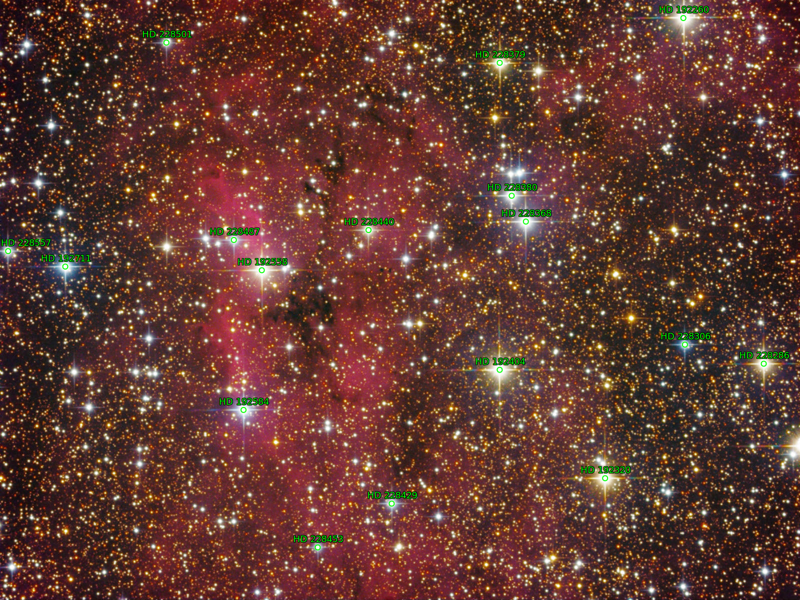 Sternkarten-Overlay (Astrometry.net)