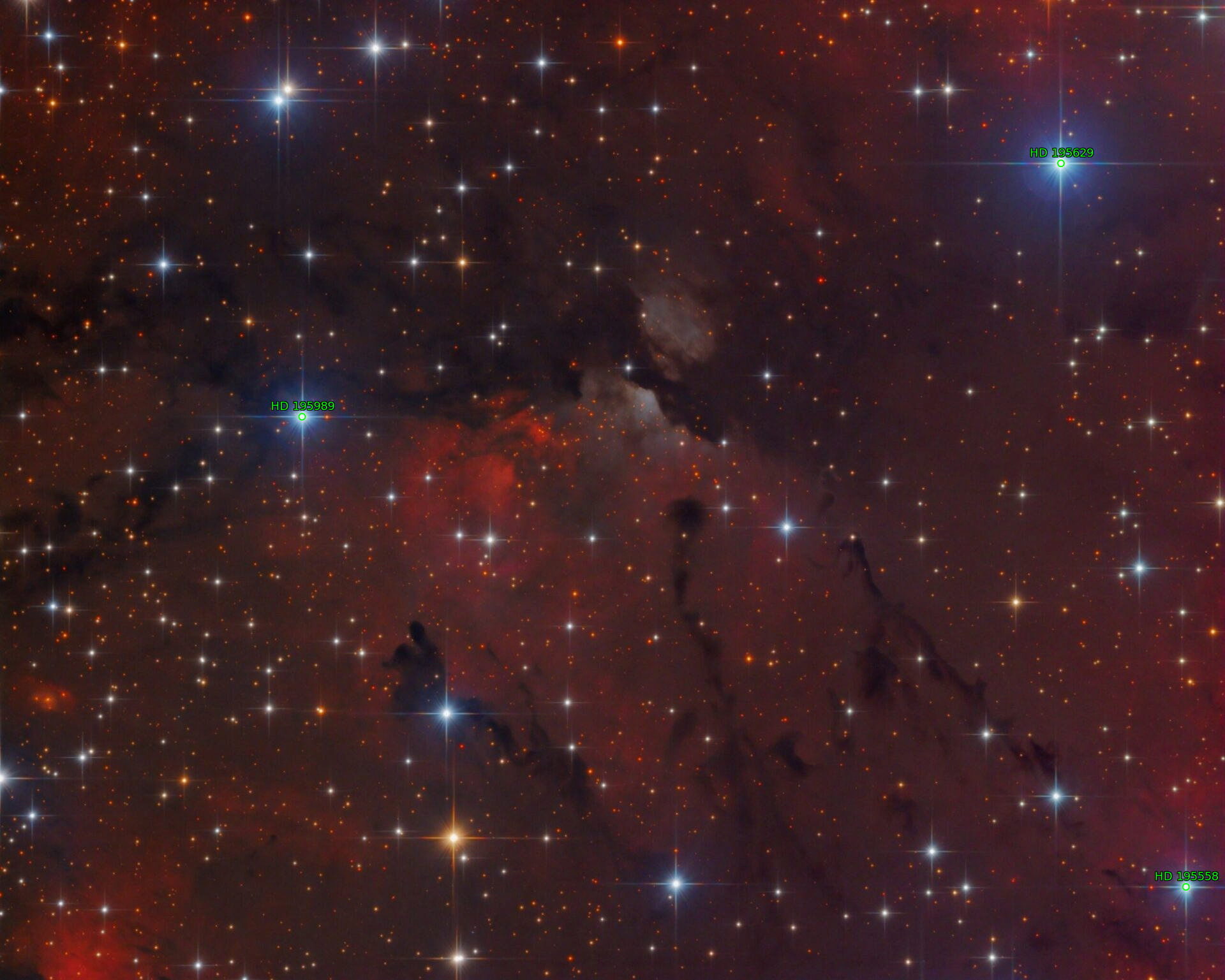 Sternkarten-Overlay (Astrometry.net)