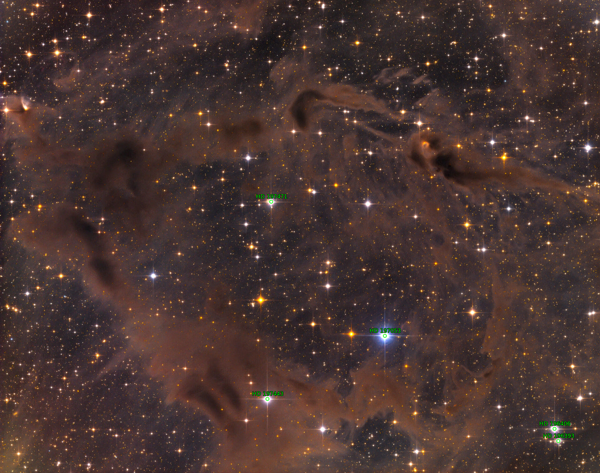 Sternkarten-Overlay (Astrometry.net)
