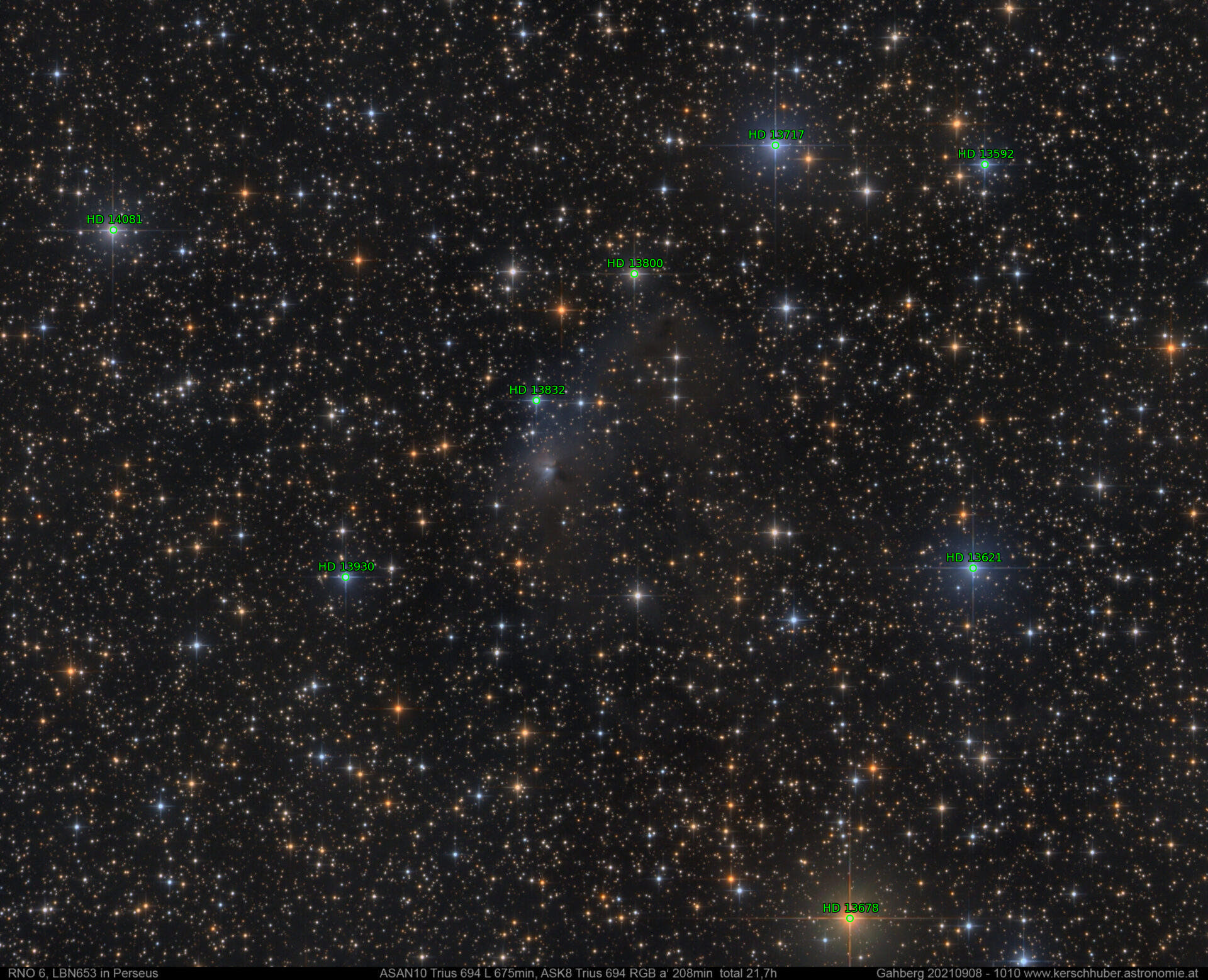 Sternkarten-Overlay (Astrometry.net)