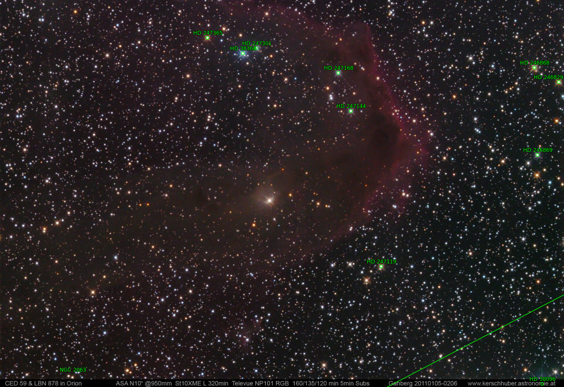 Sternkarten-Overlay (Astrometry.net)