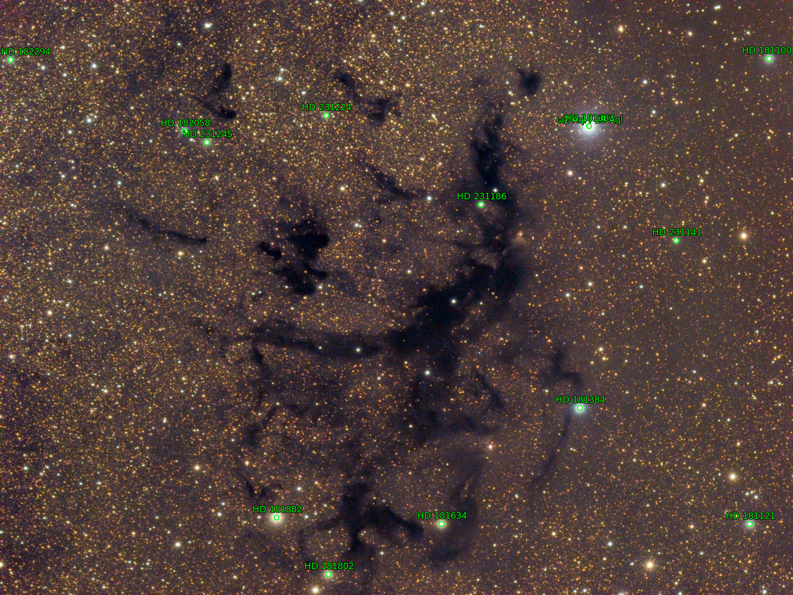 Sternkarten-Overlay (Astrometry.net)