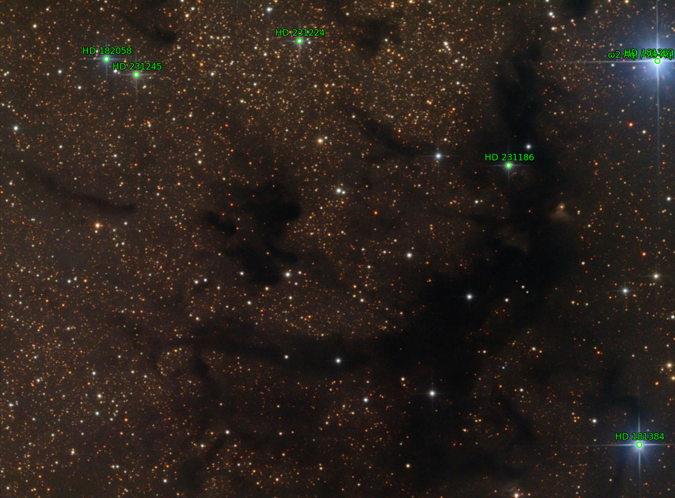 Sternkarten-Overlay (Astrometry.net)