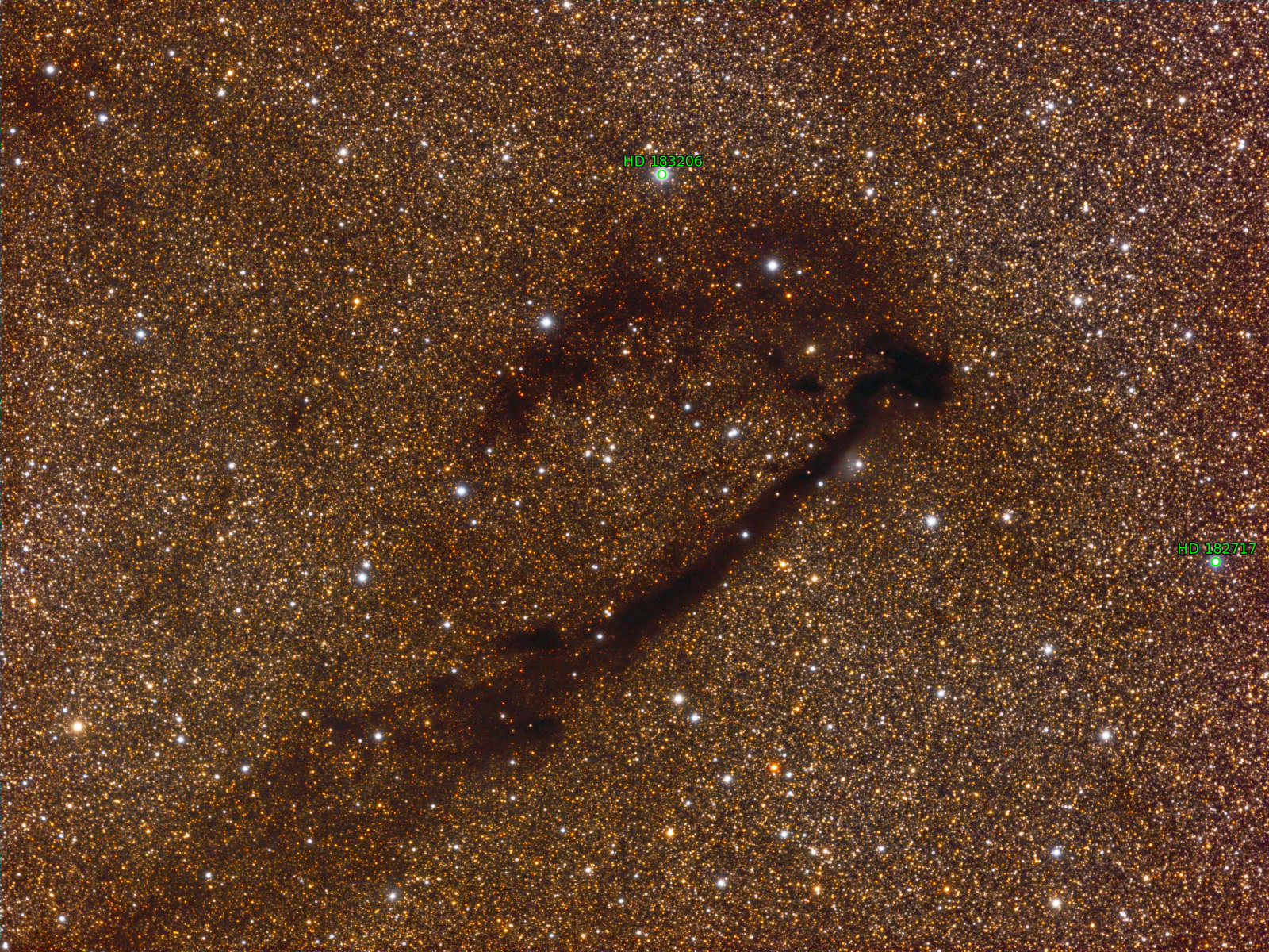 Sternkarten-Overlay (Astrometry.net)