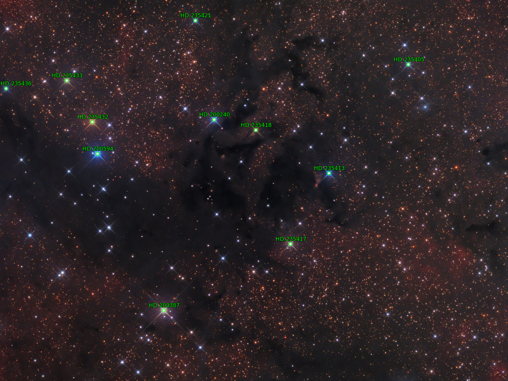 Sternkarten-Overlay (Astrometry.net)