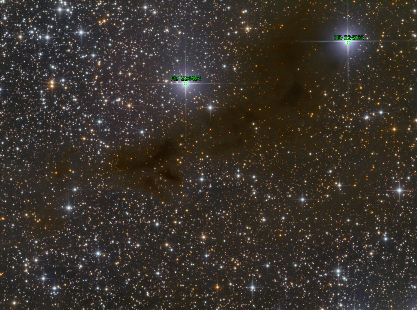 Sternkarten-Overlay (Astrometry.net)