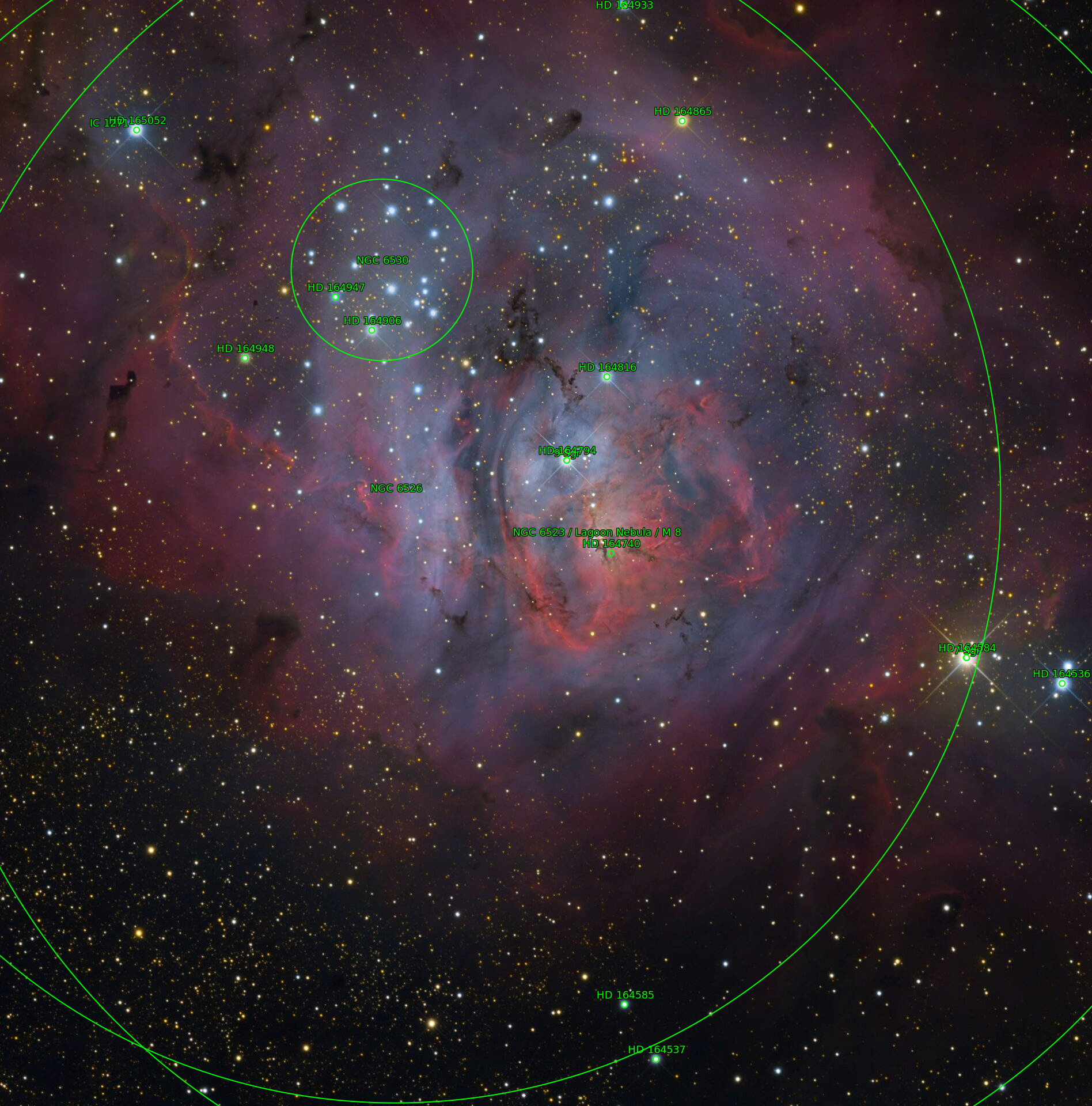 Sternkarten-Overlay (Astrometry.net)