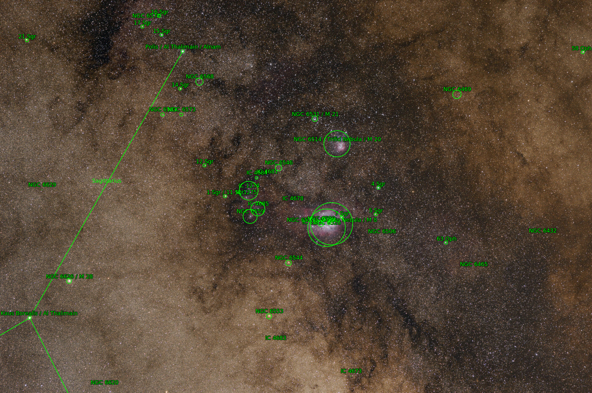 Sternkarten-Overlay (Astrometry.net)