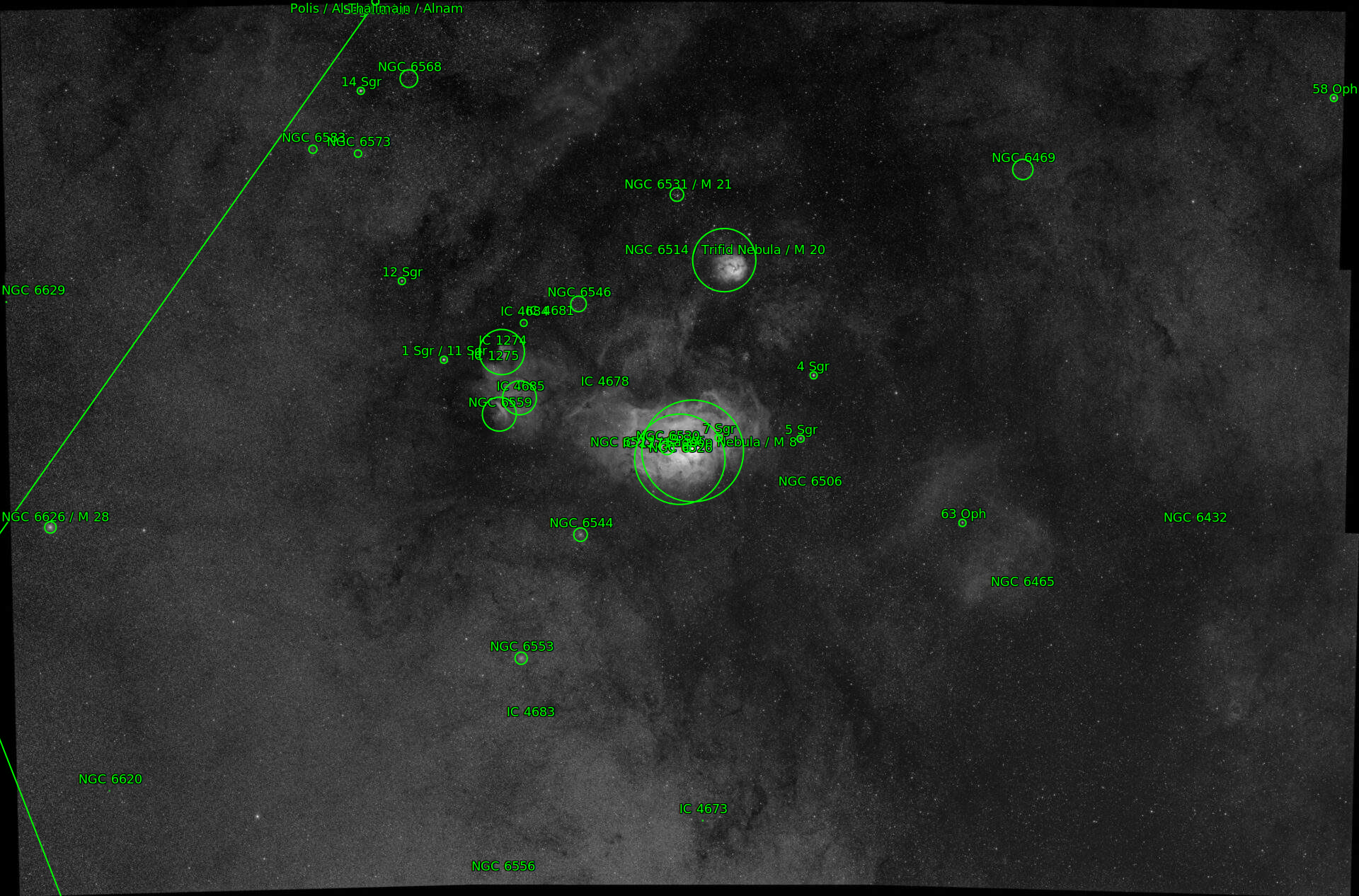 Sternkarten-Overlay (Astrometry.net)