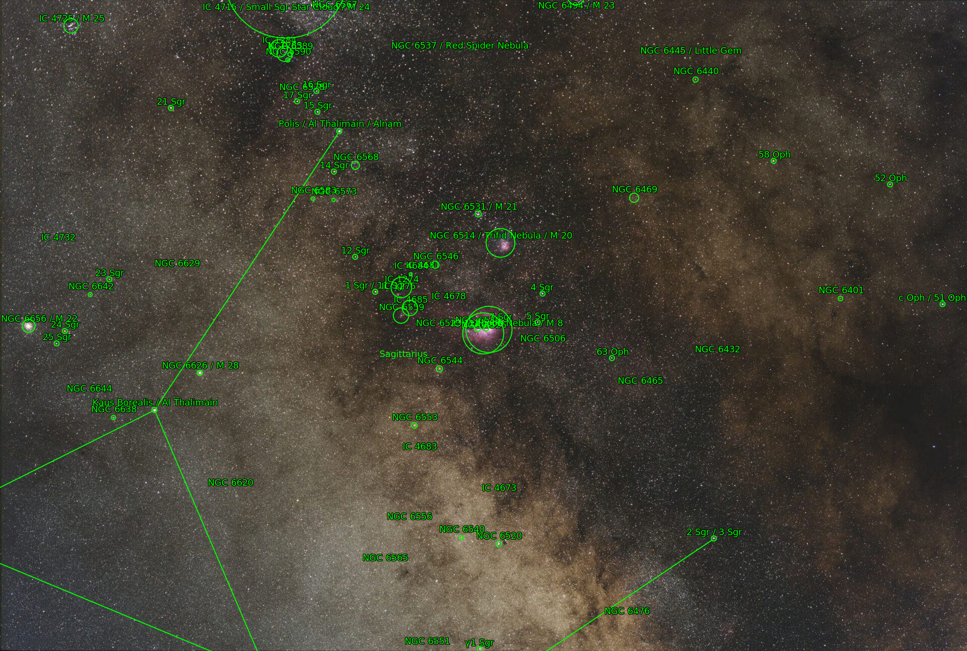 Sternkarten-Overlay (Astrometry.net)