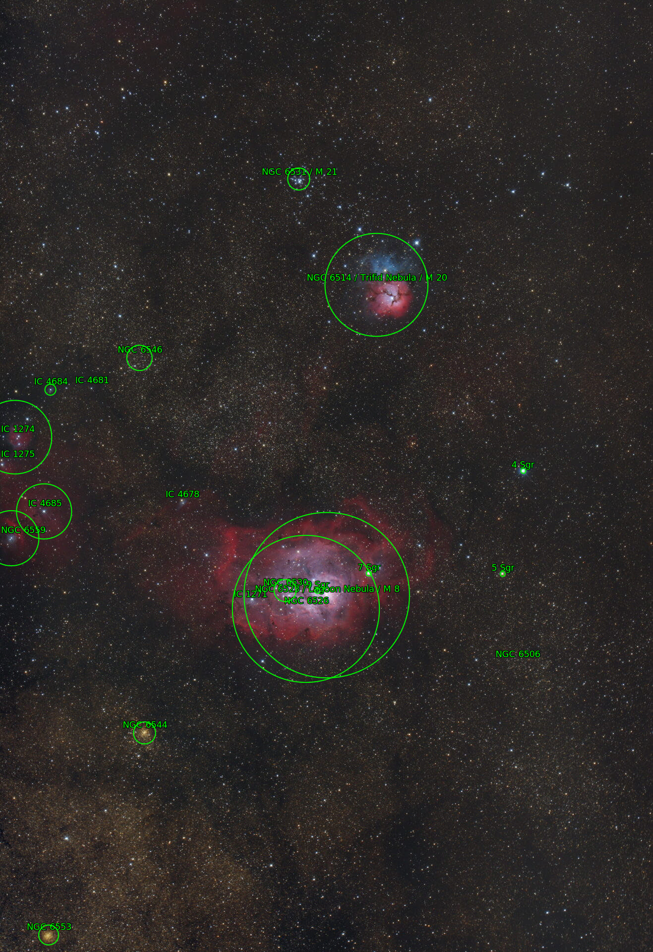 Sternkarten-Overlay (Astrometry.net)