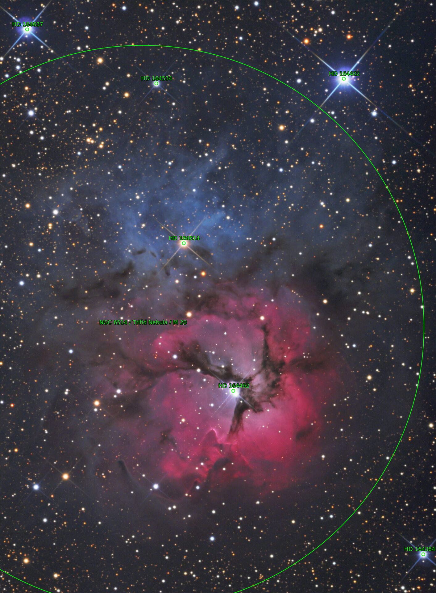 Sternkarten-Overlay (Astrometry.net)