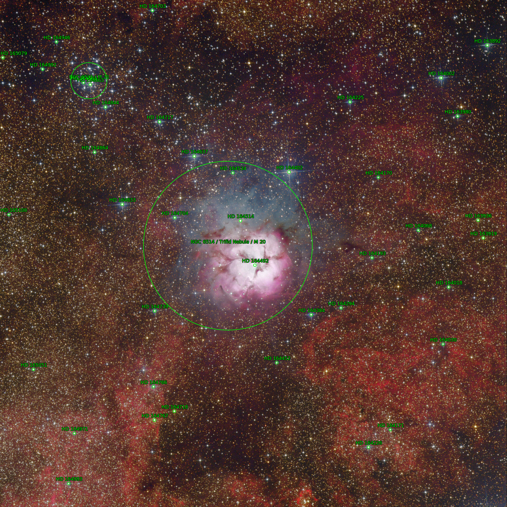 Sternkarten-Overlay (Astrometry.net)