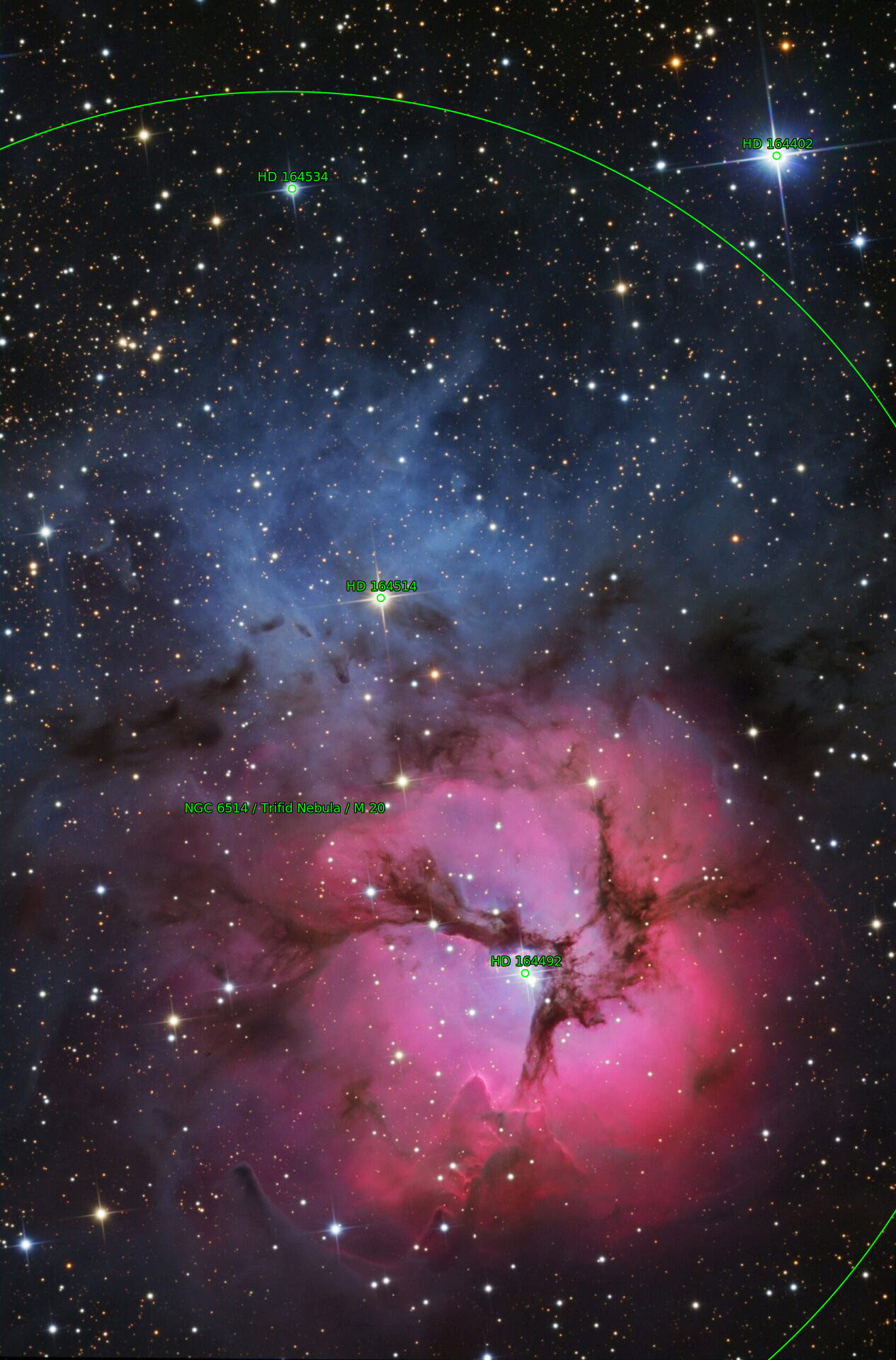 Sternkarten-Overlay (Astrometry.net)