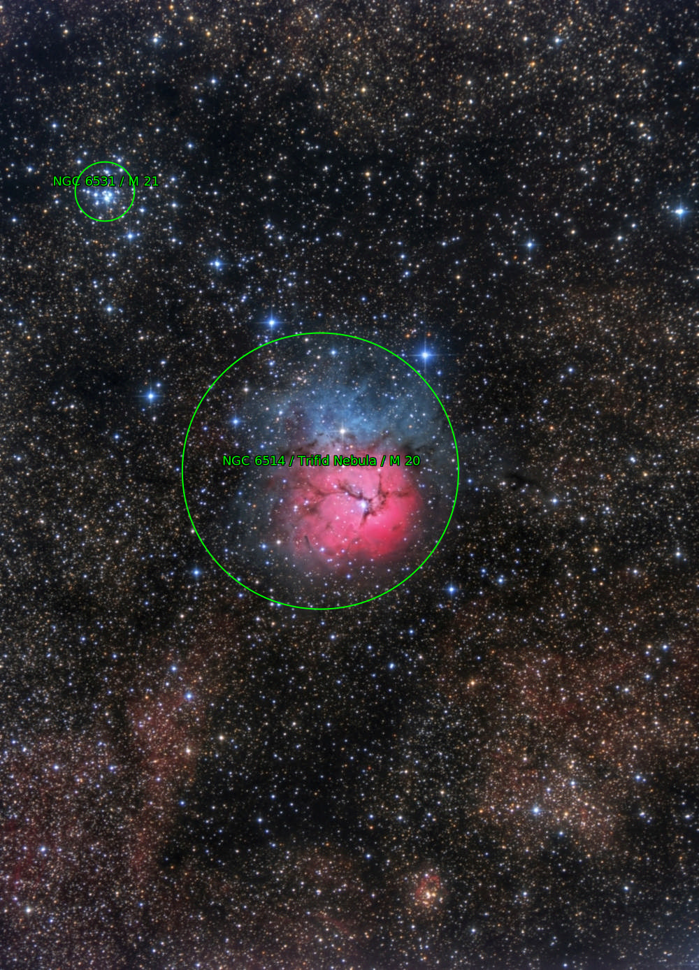 Sternkarten-Overlay (Astrometry.net)
