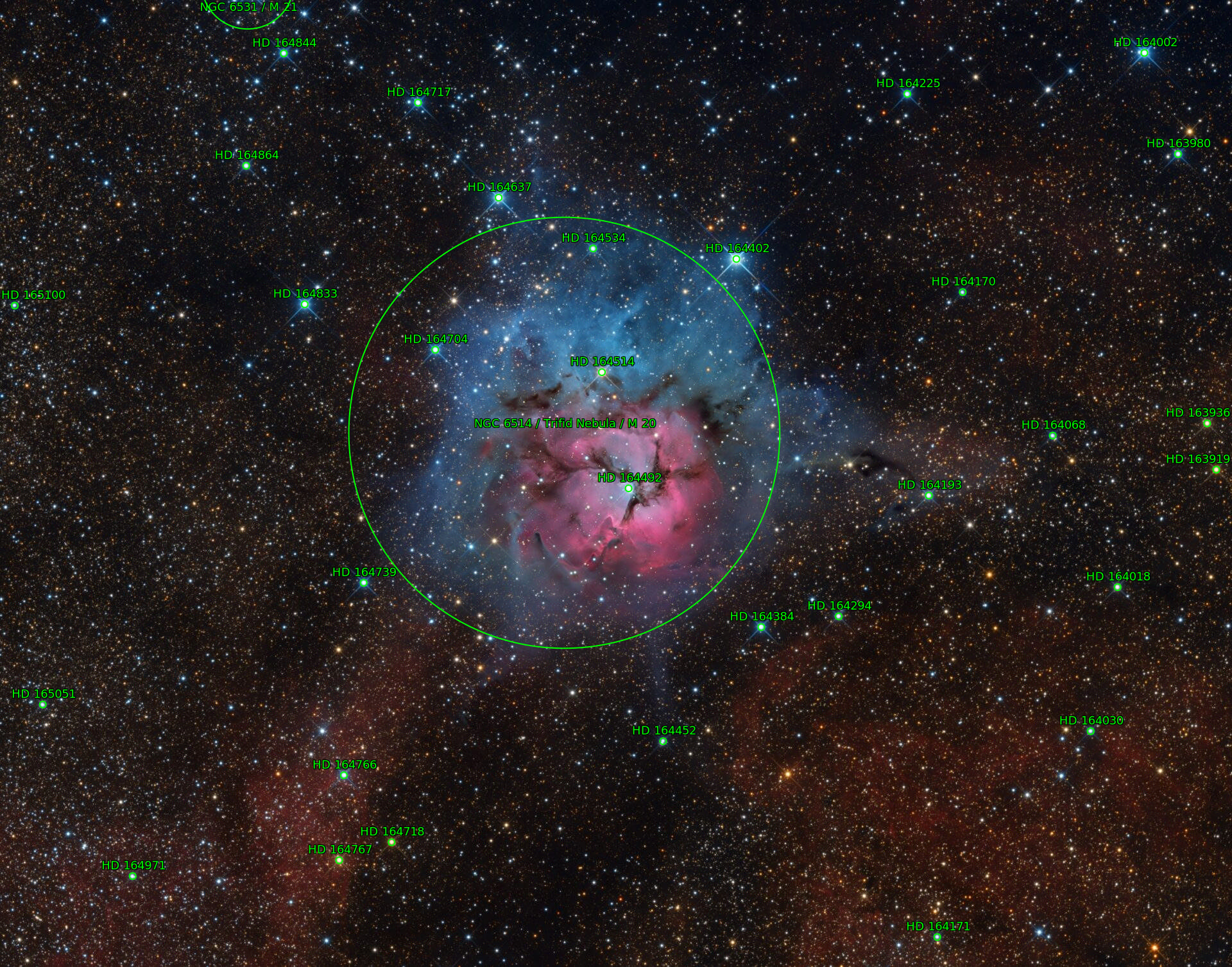 Sternkarten-Overlay (Astrometry.net)