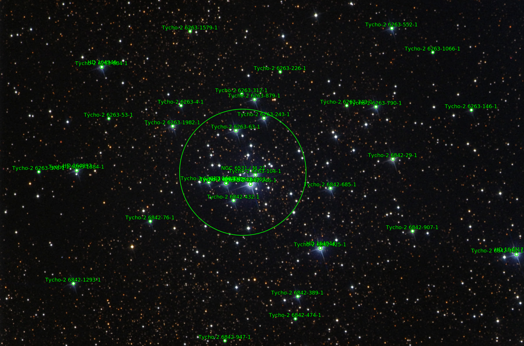 Sternkarten-Overlay (Astrometry.net)