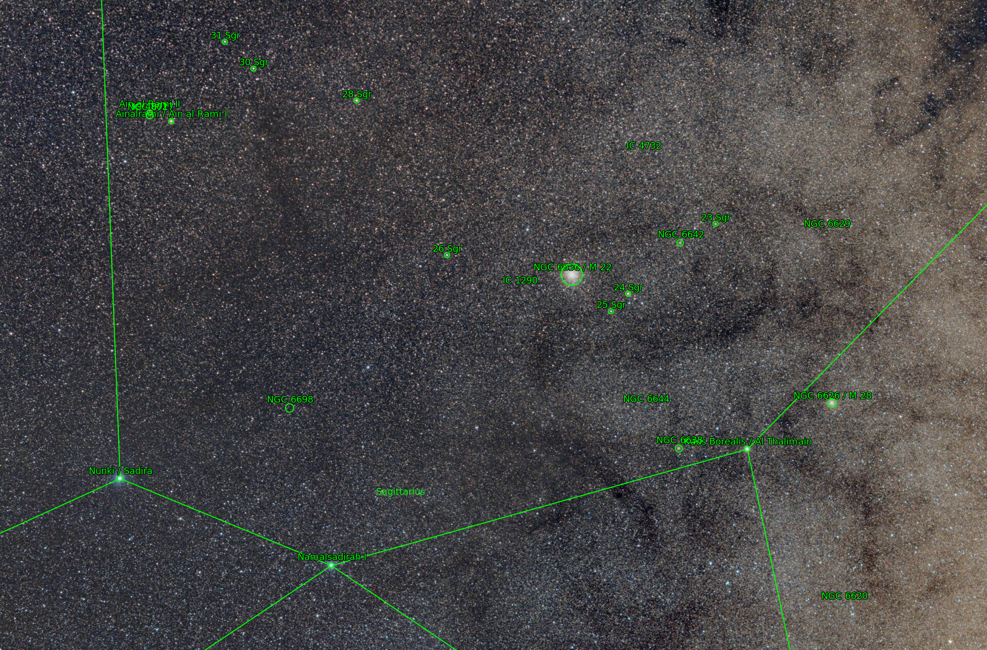 Sternkarten-Overlay (Astrometry.net)