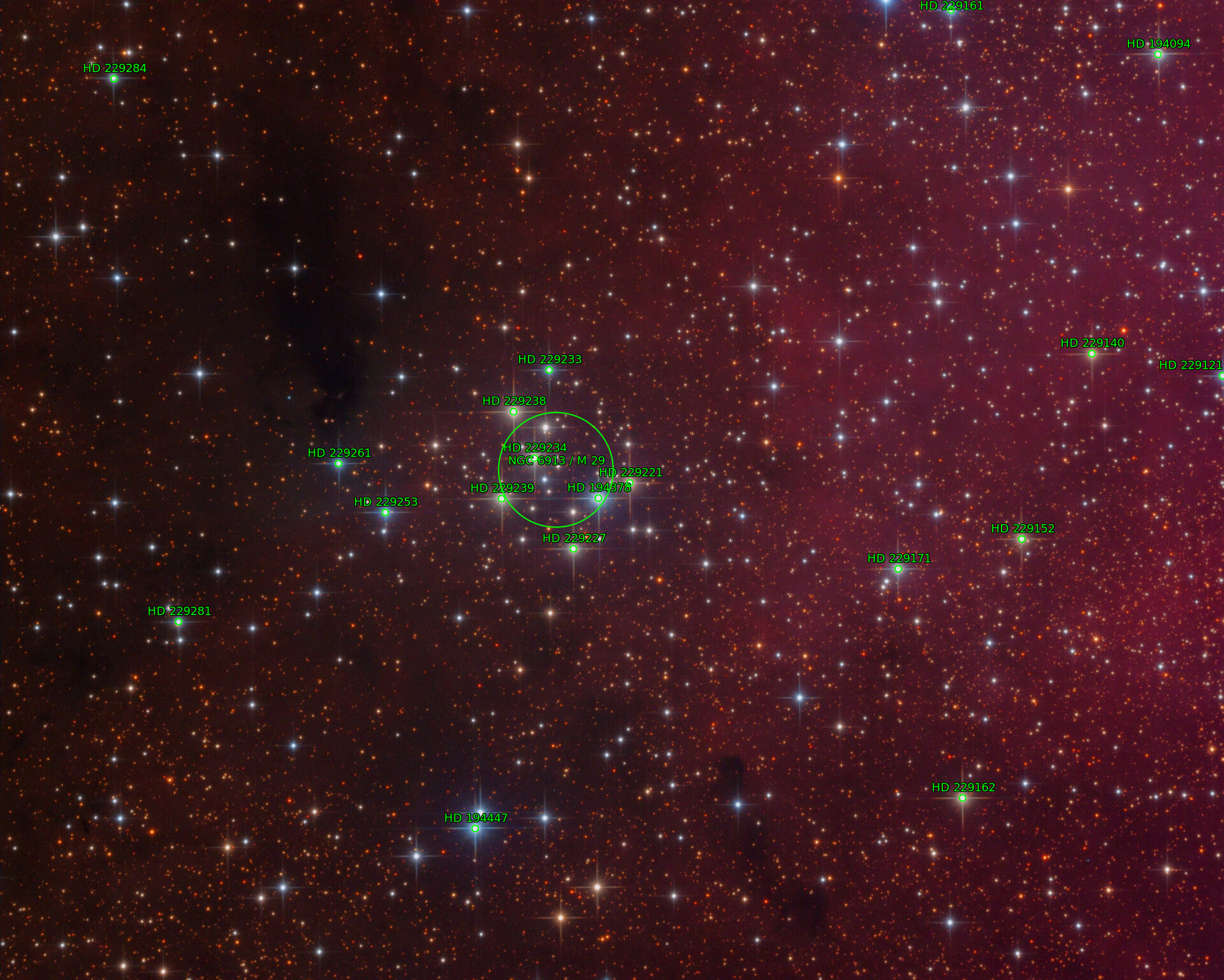 Sternkarten-Overlay (Astrometry.net)