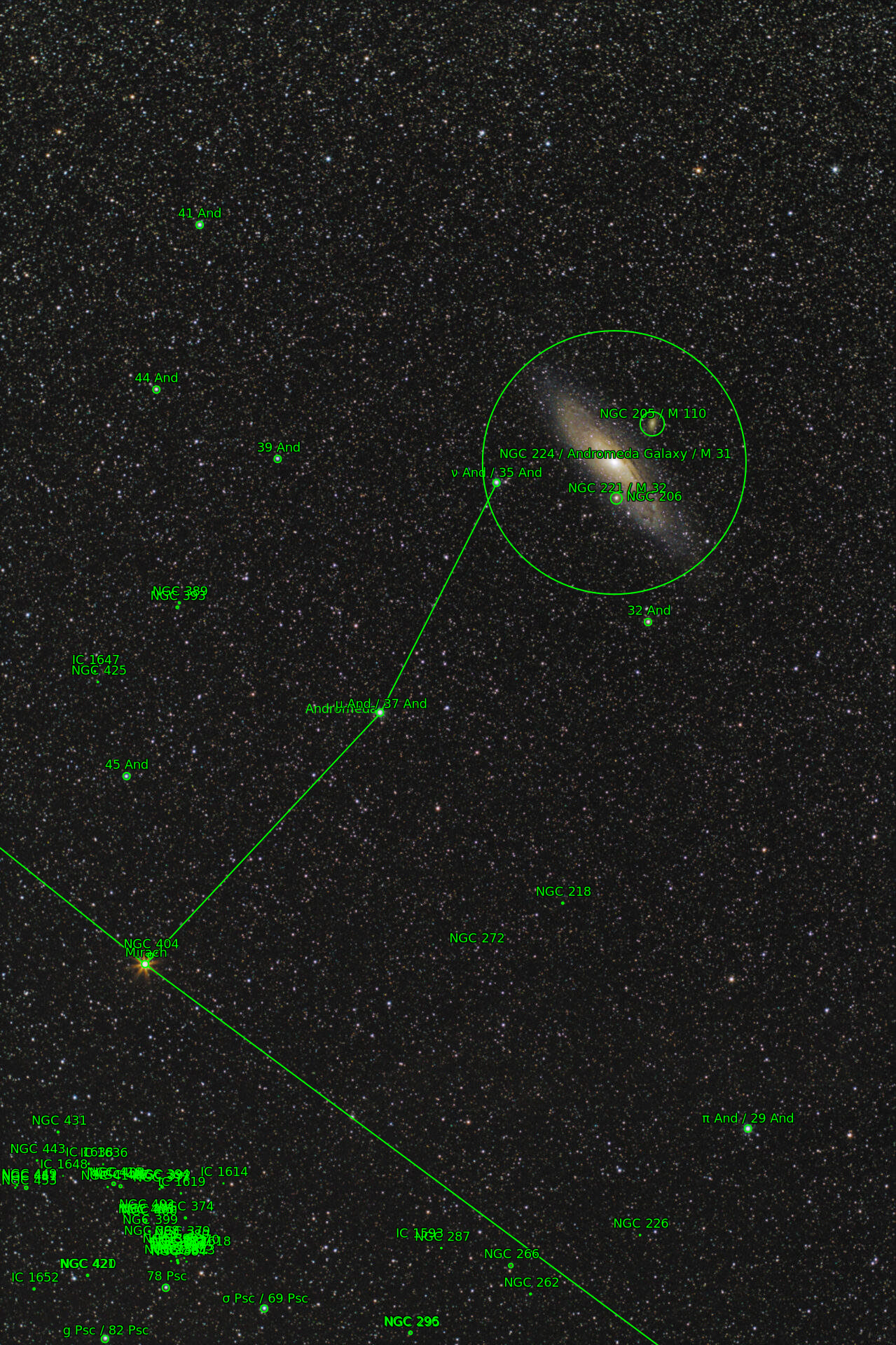 Sternkarten-Overlay (Astrometry.net)