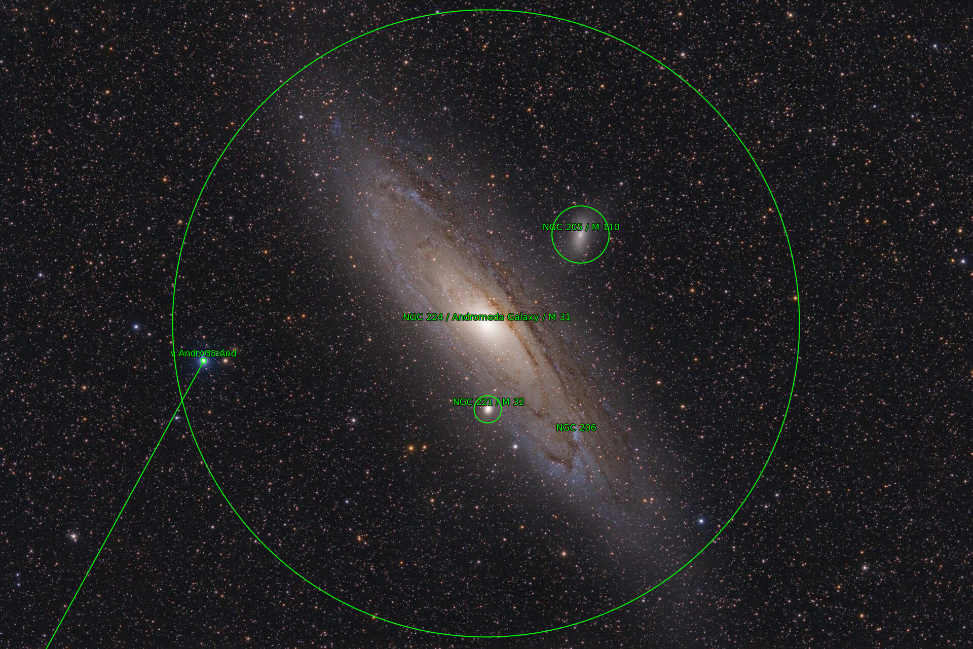 Sternkarten-Overlay (Astrometry.net)