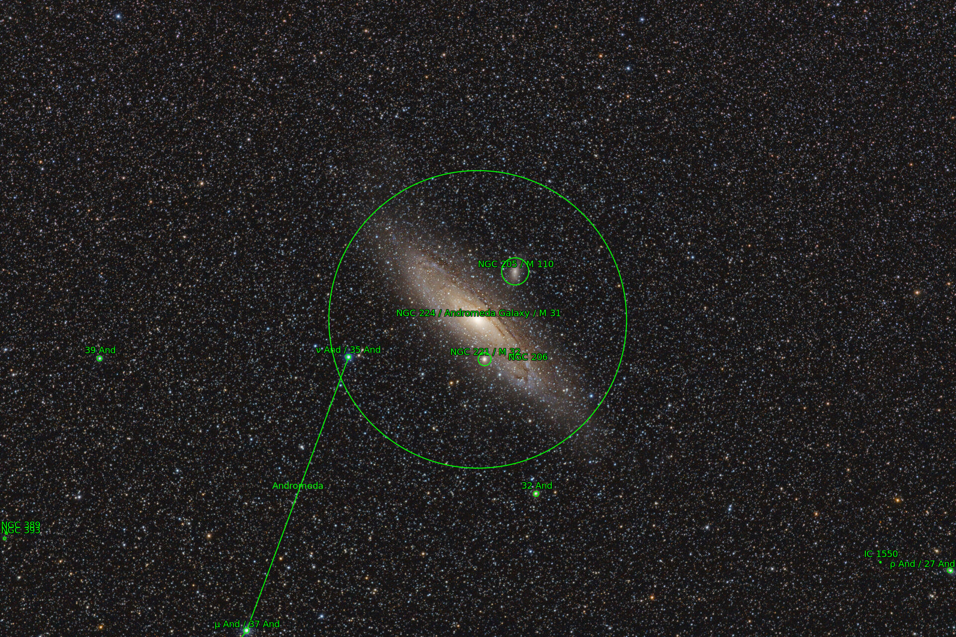 Sternkarten-Overlay (Astrometry.net)