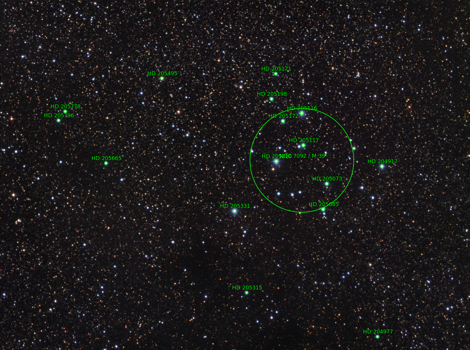 Sternkarten-Overlay (Astrometry.net)