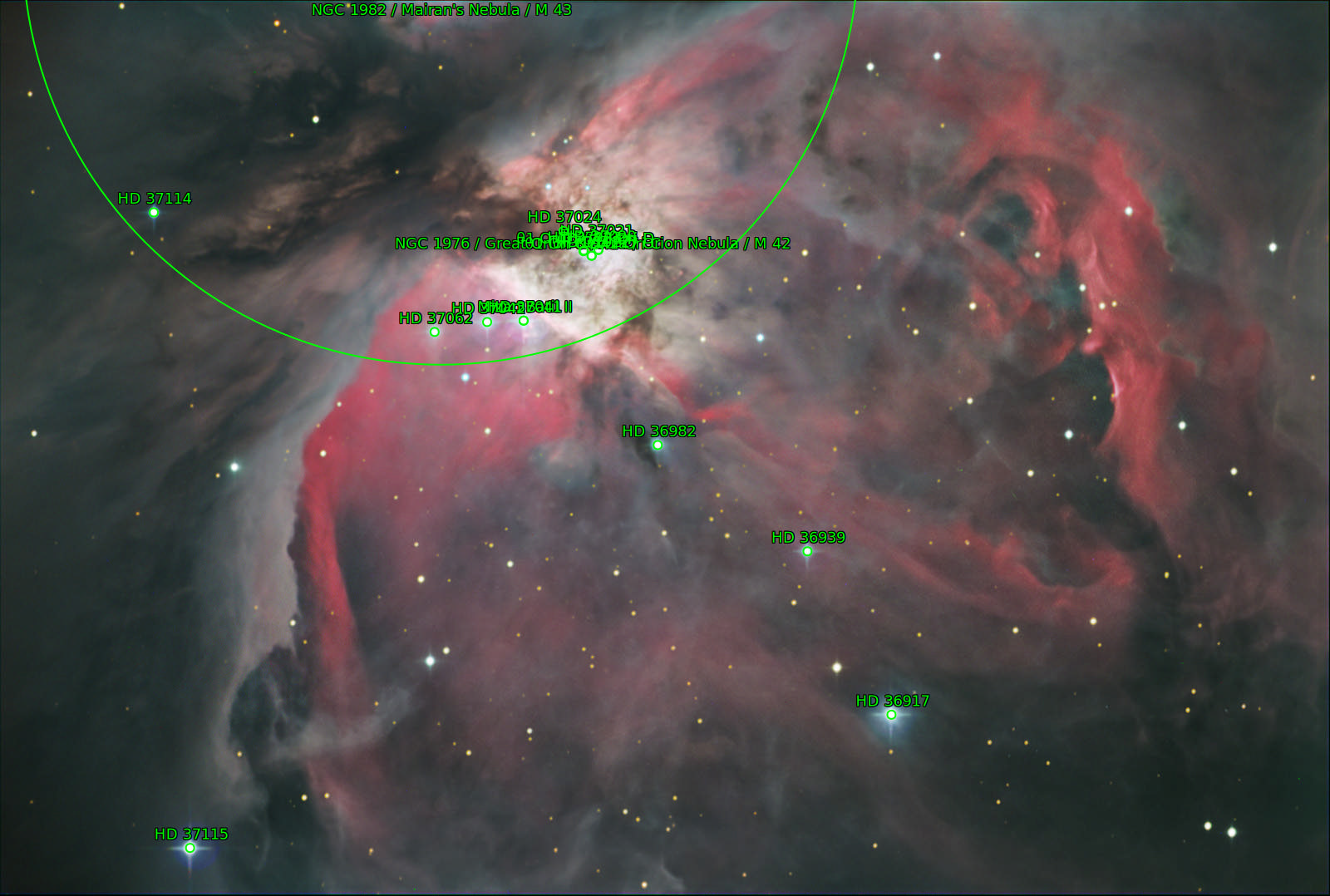 Sternkarten-Overlay (Astrometry.net)