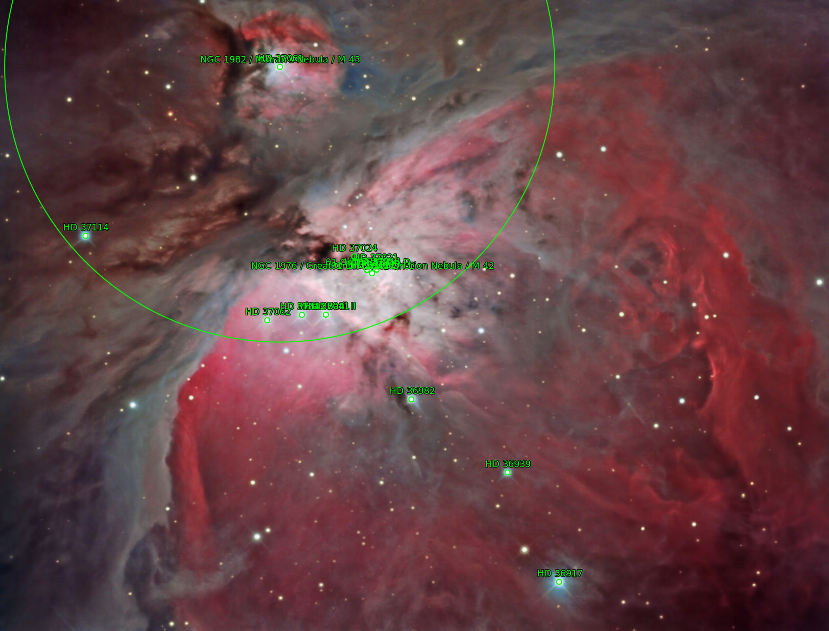 Sternkarten-Overlay (Astrometry.net)
