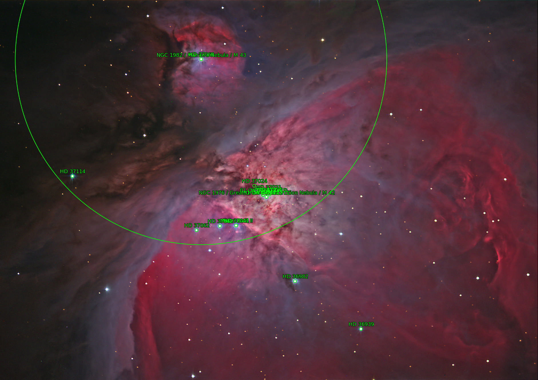 Sternkarten-Overlay (Astrometry.net)