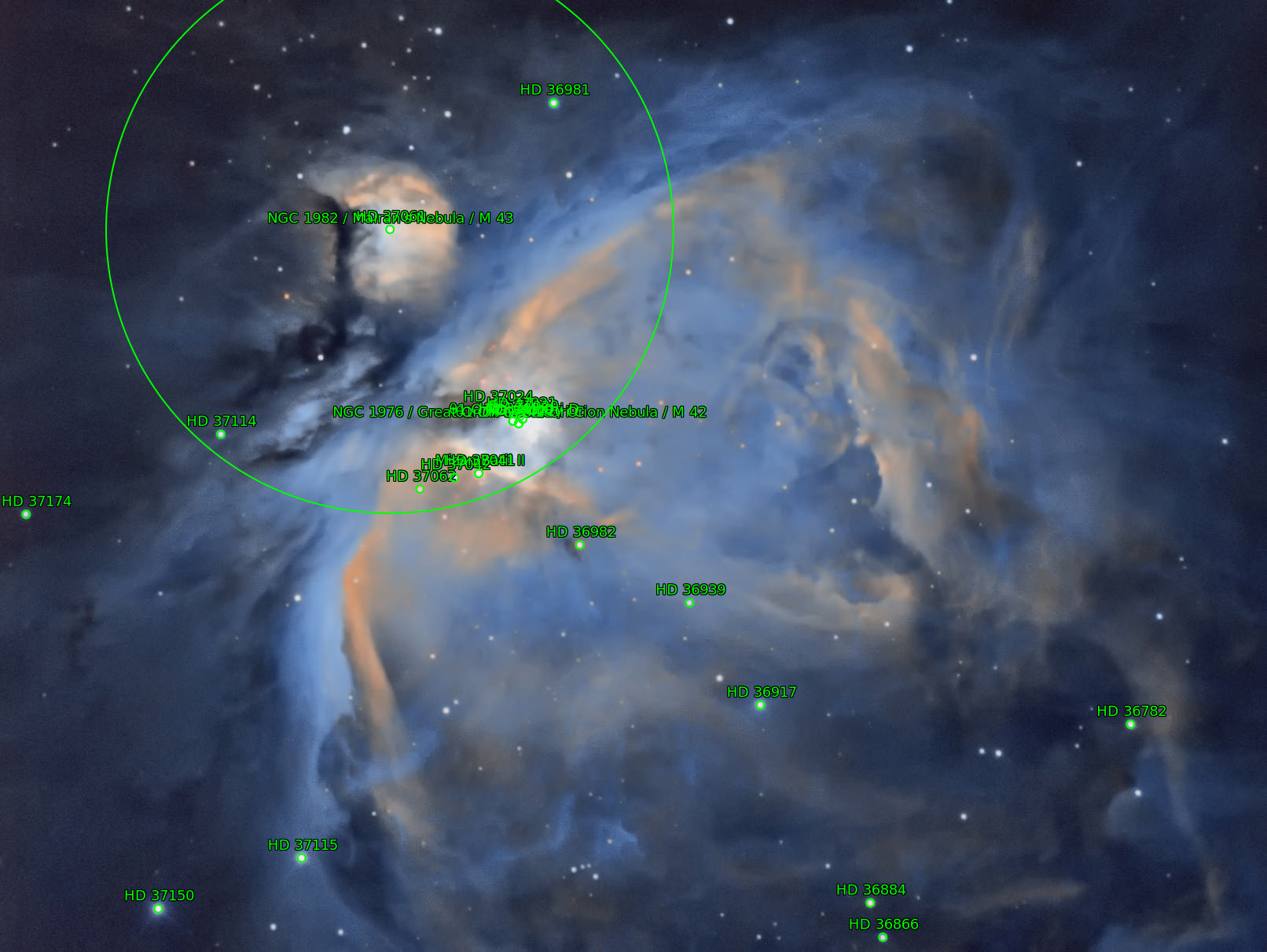 Sternkarten-Overlay (Astrometry.net)