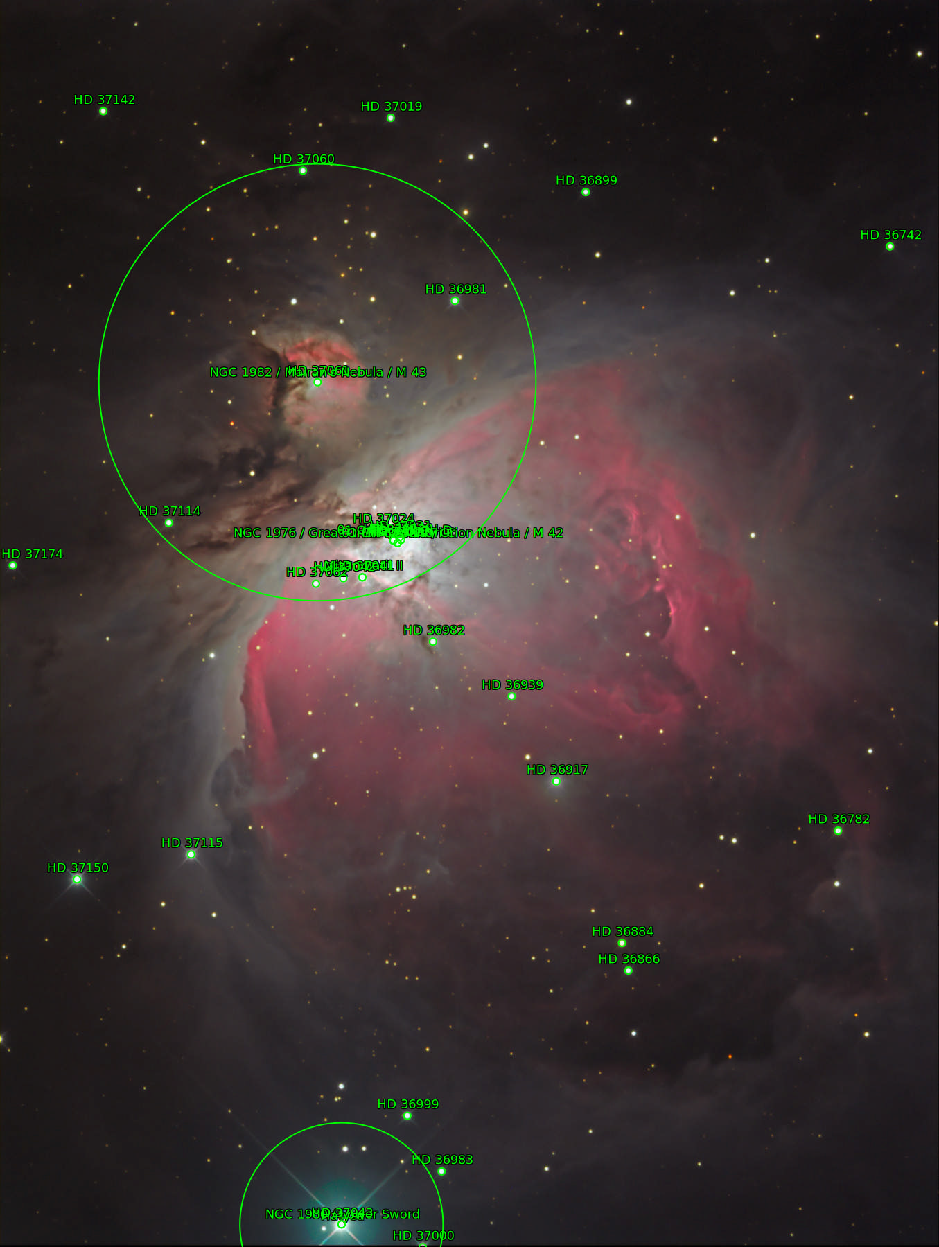 Sternkarten-Overlay (Astrometry.net)