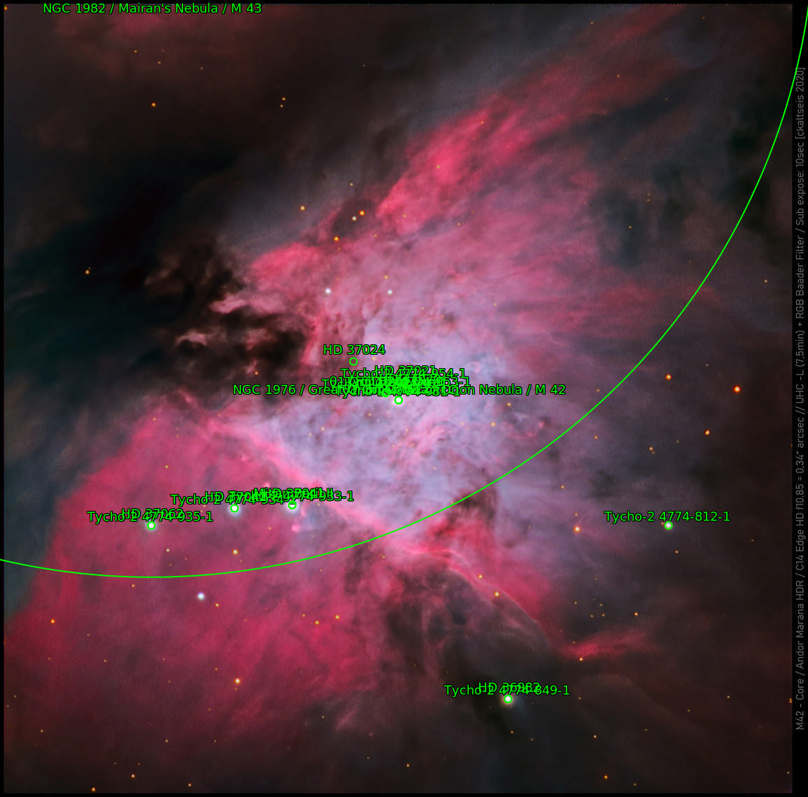 Sternkarten-Overlay (Astrometry.net)
