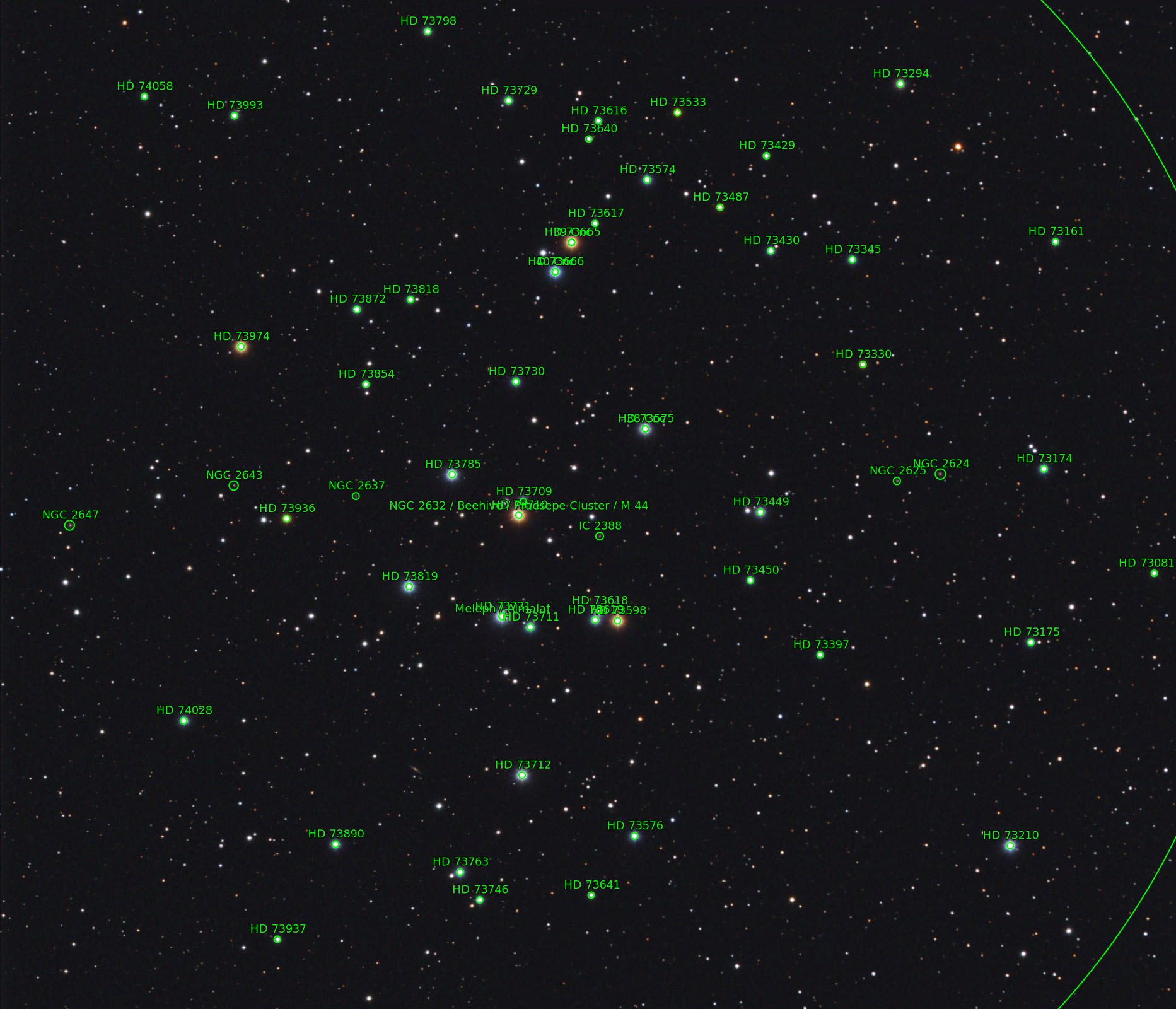 Sternkarten-Overlay (Astrometry.net)