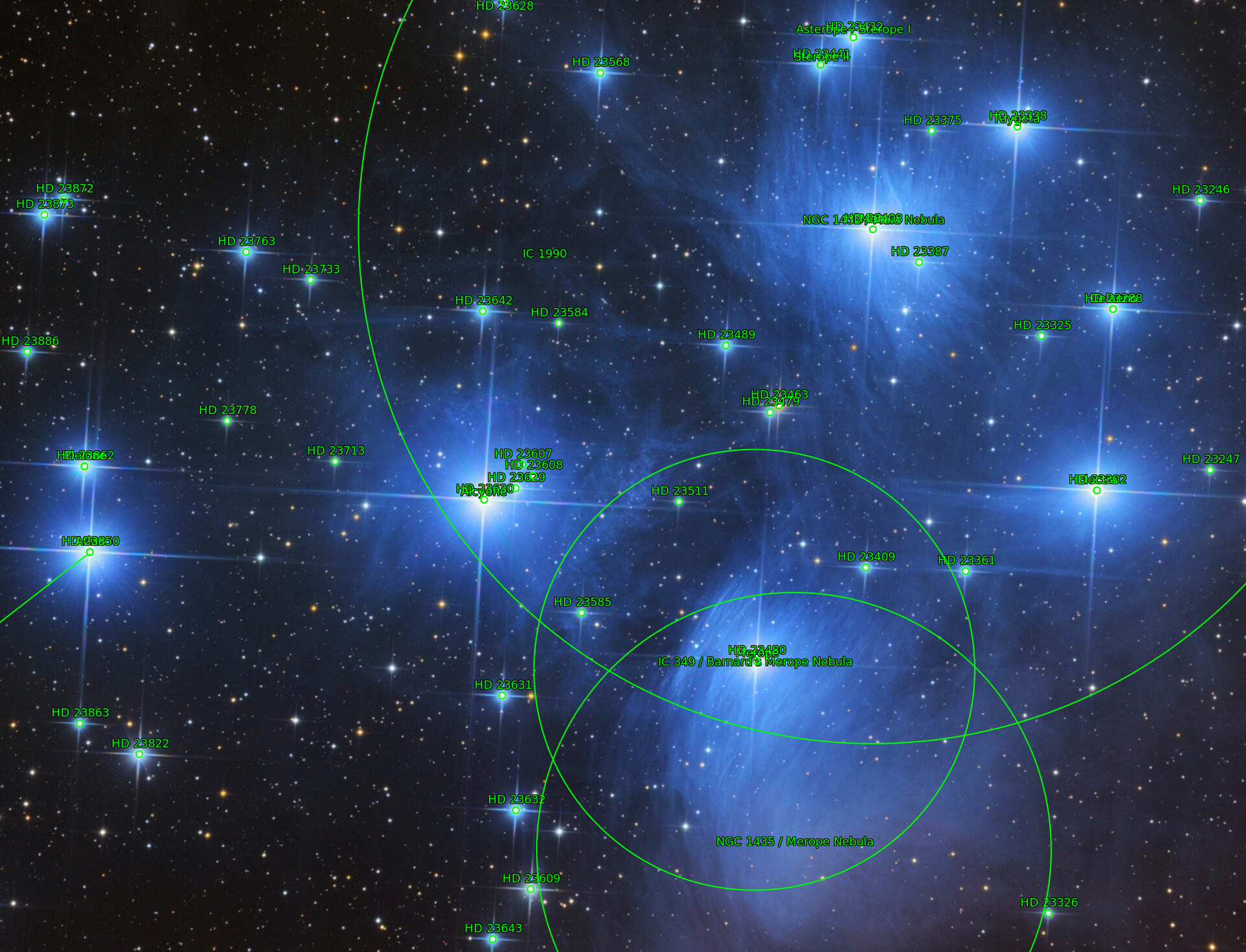 Sternkarten-Overlay (Astrometry.net)