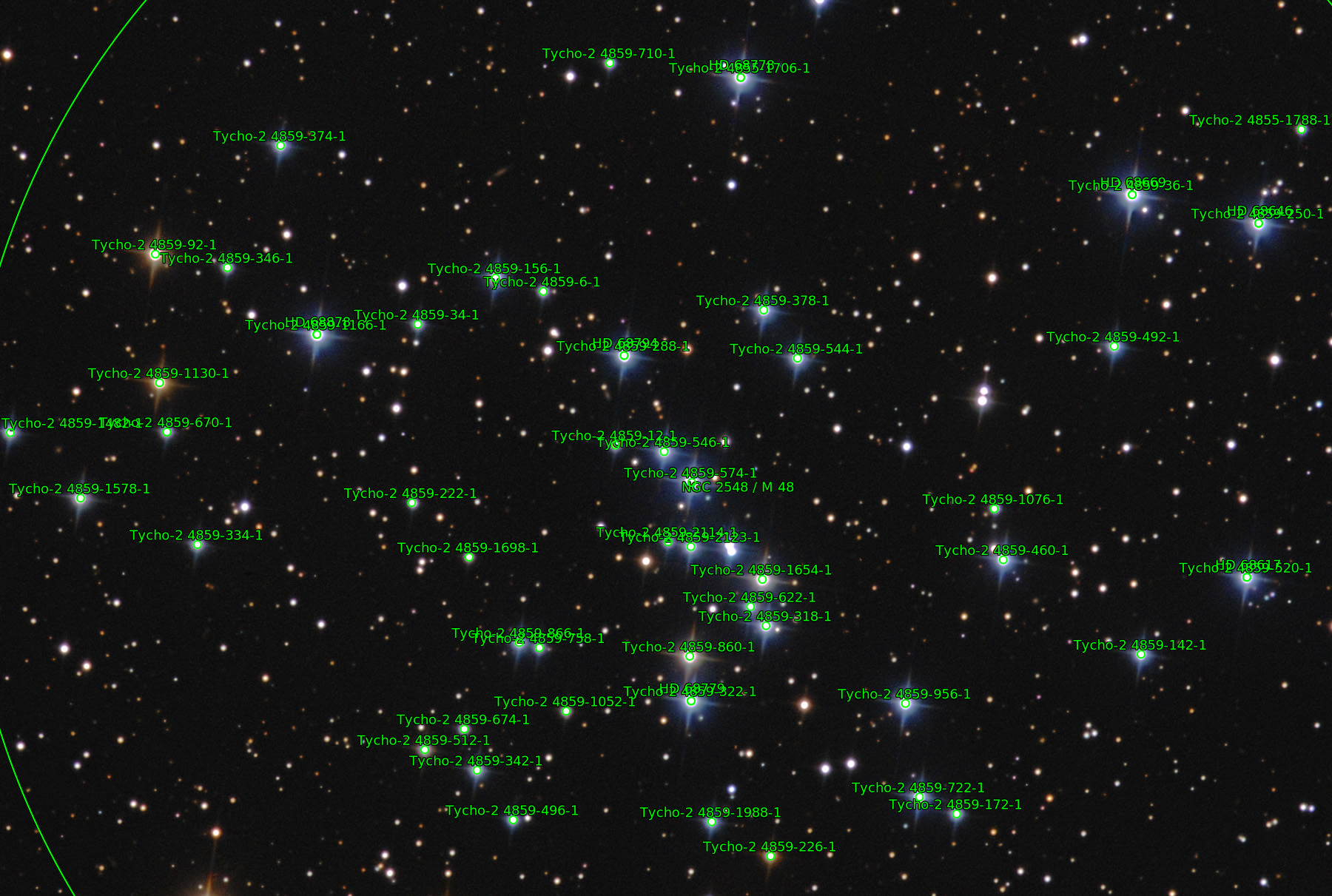 Sternkarten-Overlay (Astrometry.net)