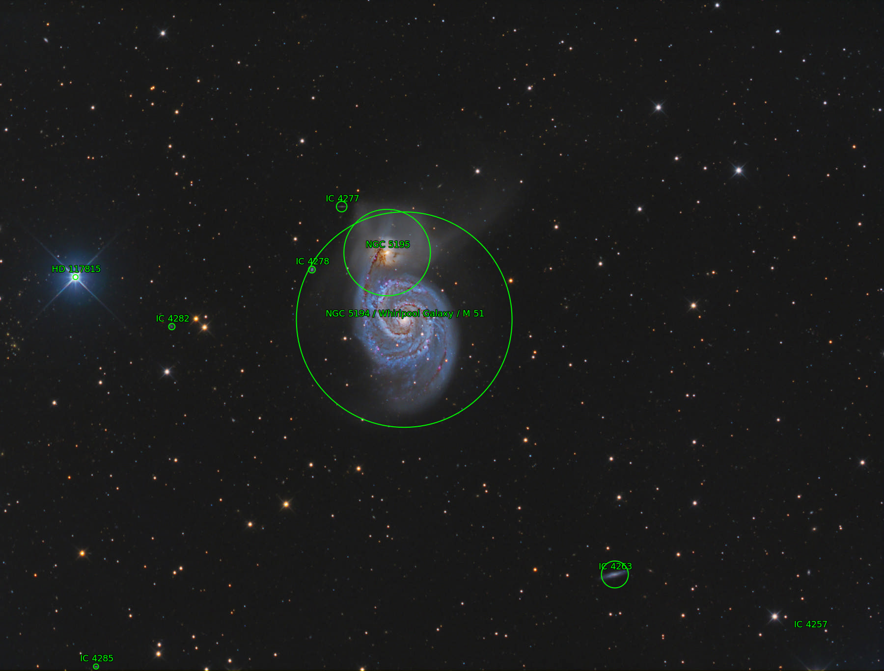 Sternkarten-Overlay (Astrometry.net)