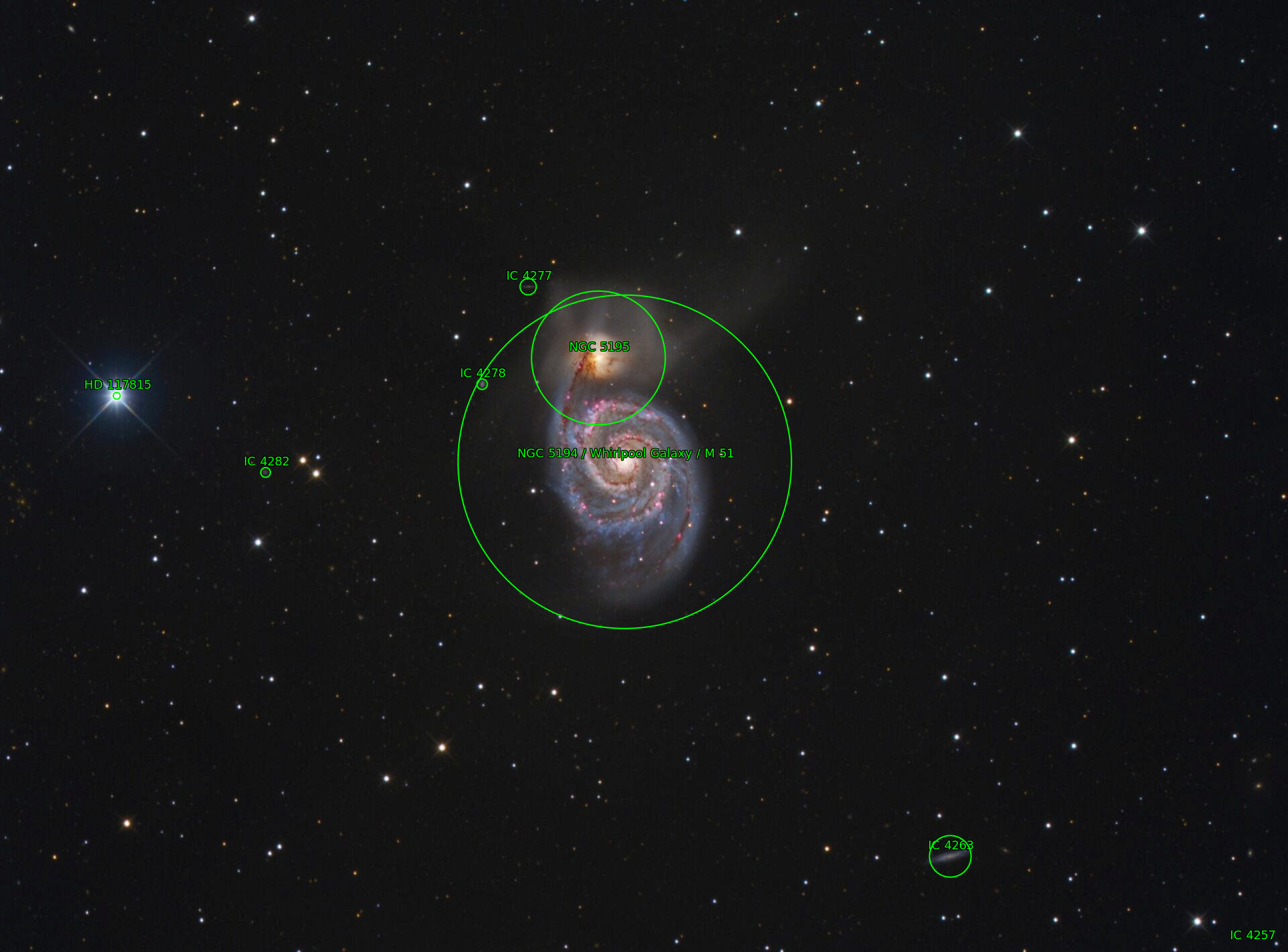 Sternkarten-Overlay (Astrometry.net)