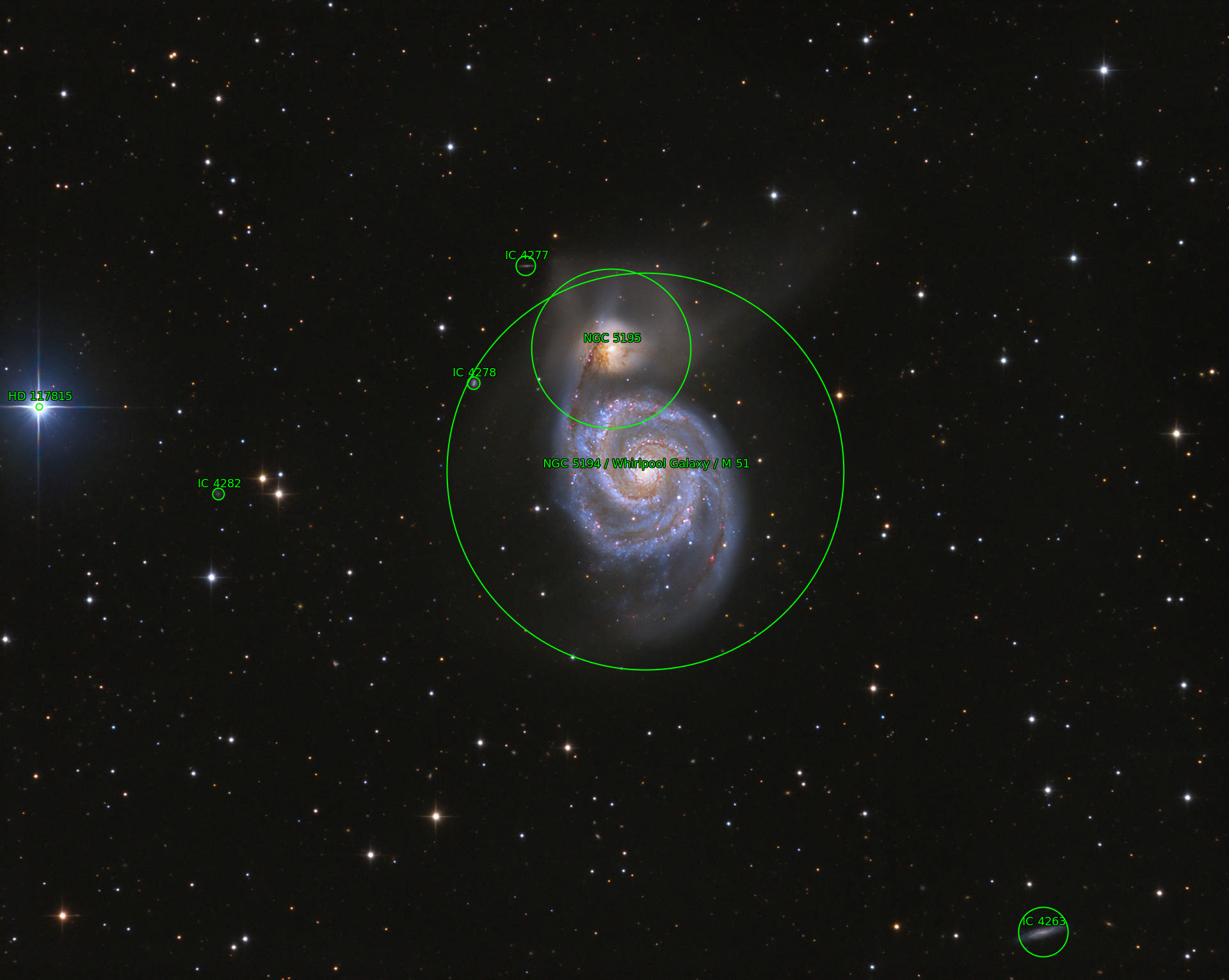 Sternkarten-Overlay (Astrometry.net)