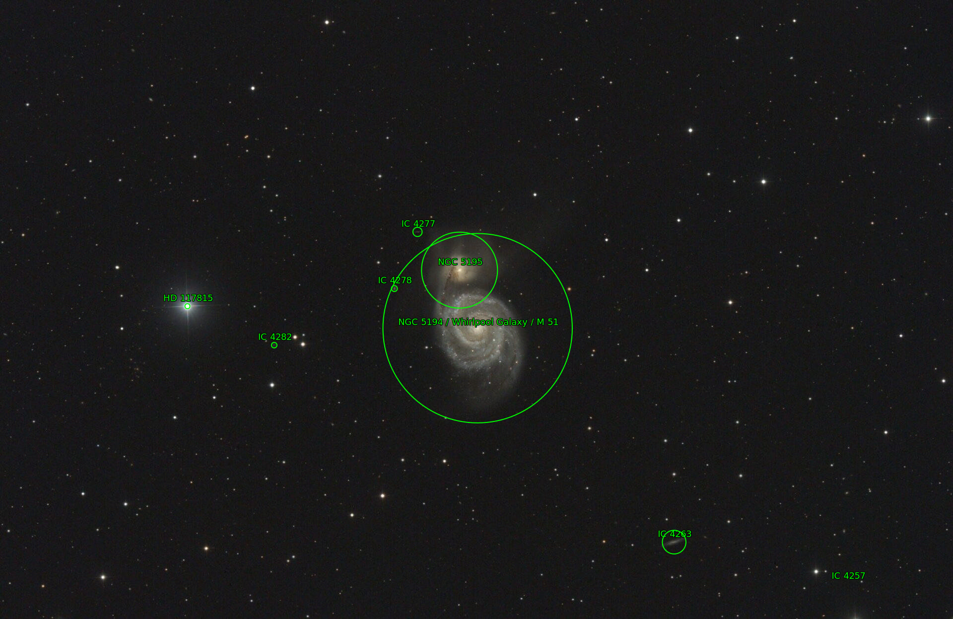 Sternkarten-Overlay (Astrometry.net)