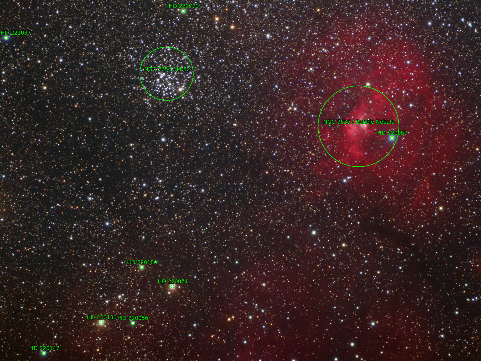 Sternkarten-Overlay (Astrometry.net)