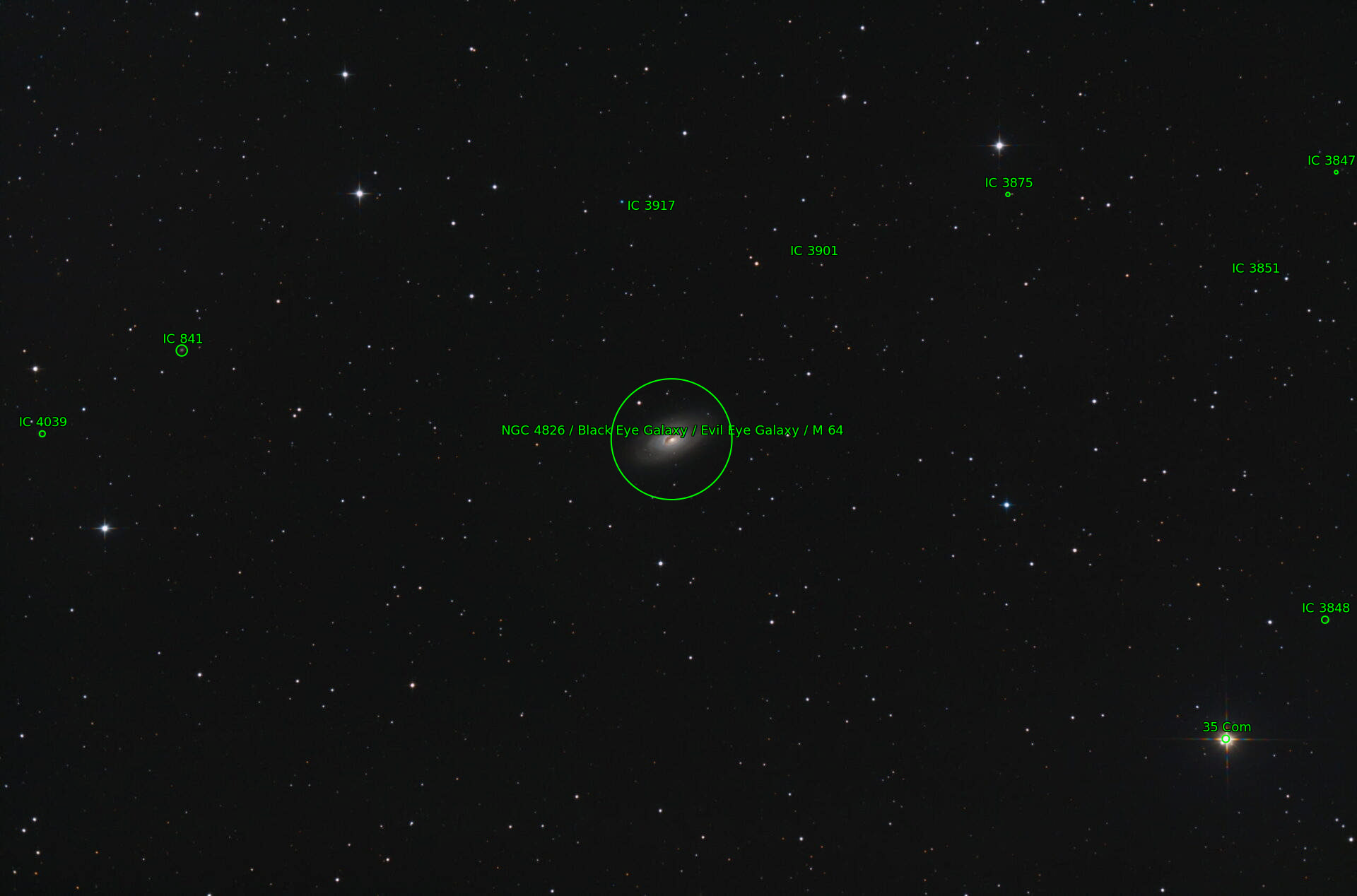 Sternkarten-Overlay (Astrometry.net)