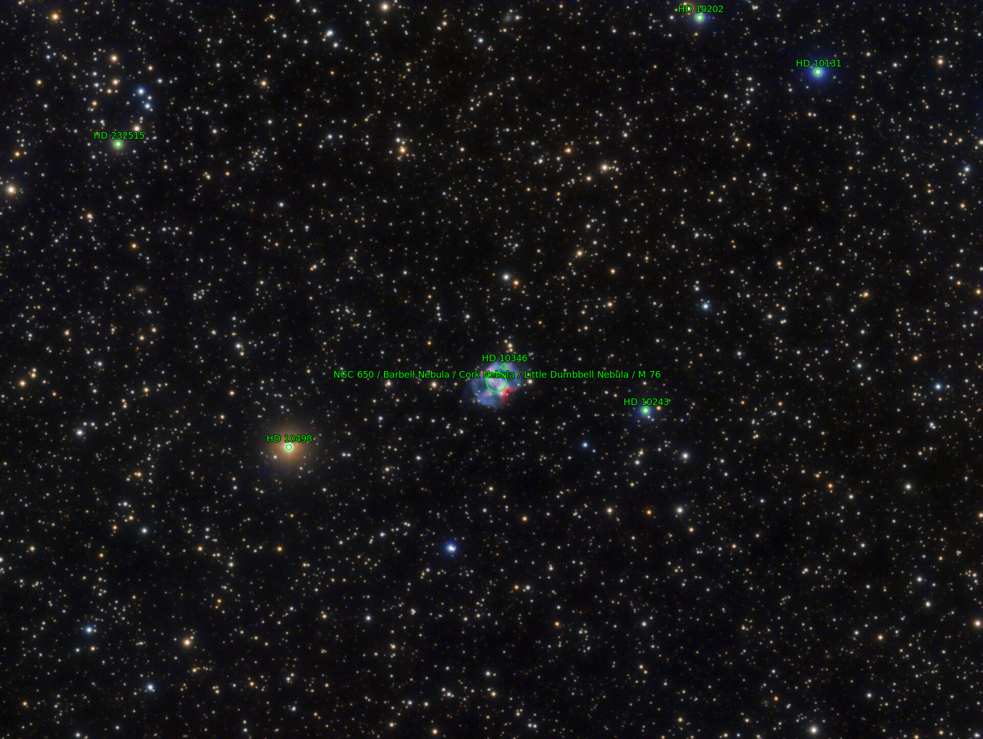 Sternkarten-Overlay (Astrometry.net)
