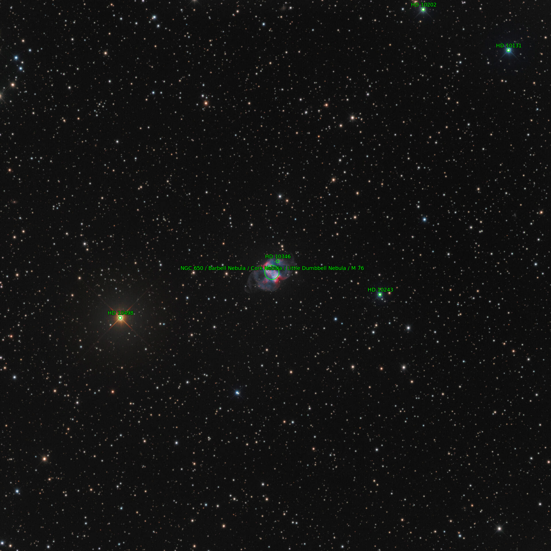 Sternkarten-Overlay (Astrometry.net)