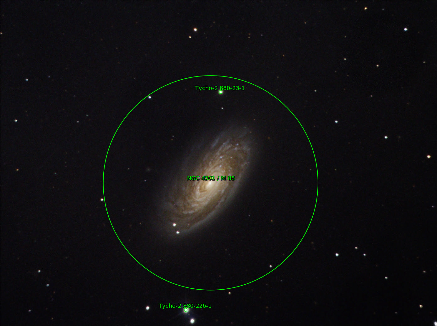 Sternkarten-Overlay (Astrometry.net)